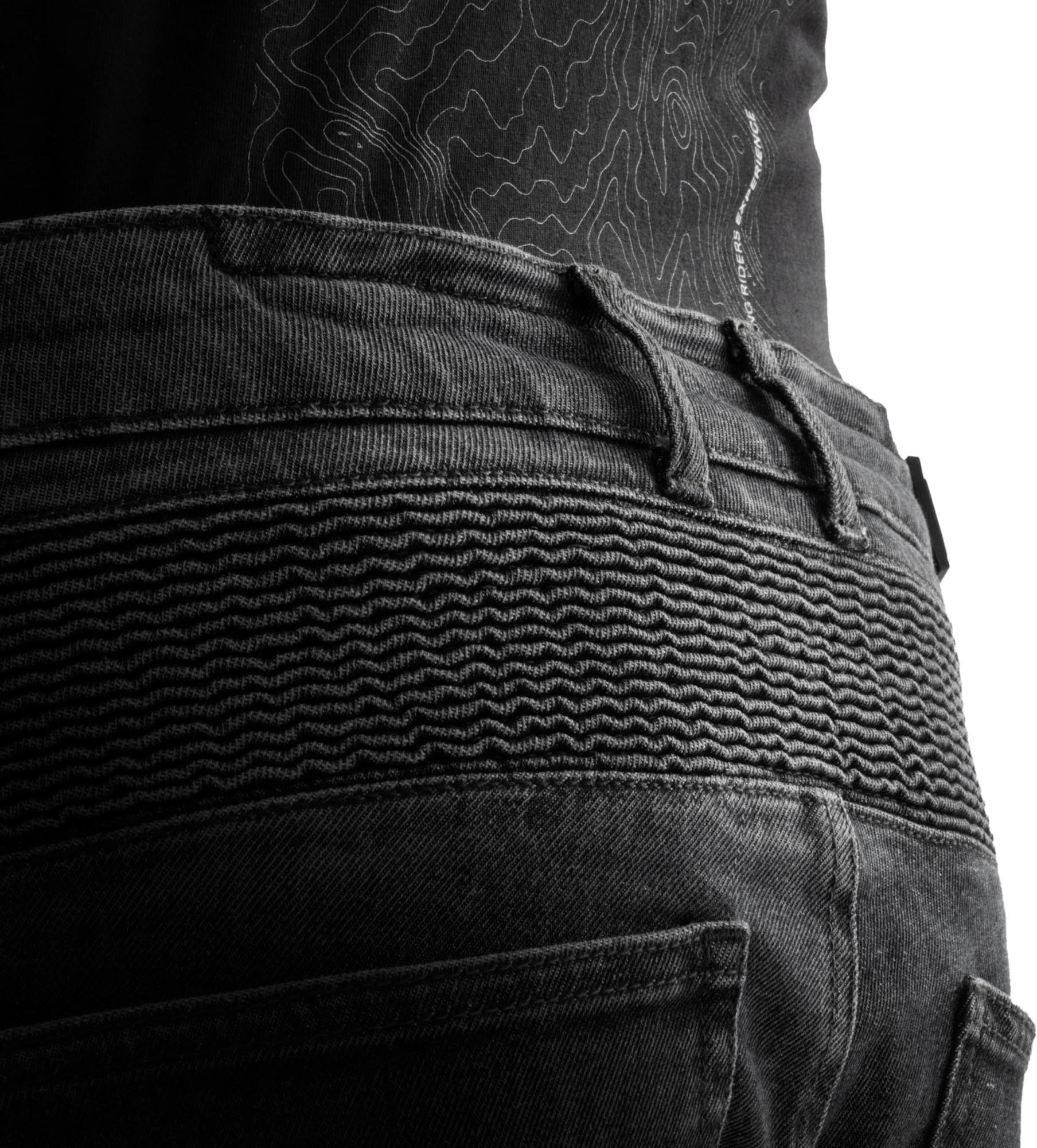 Side view of Rebelhorn Vandal Mono Motorcycle Jeans, Size 34 40 for Men