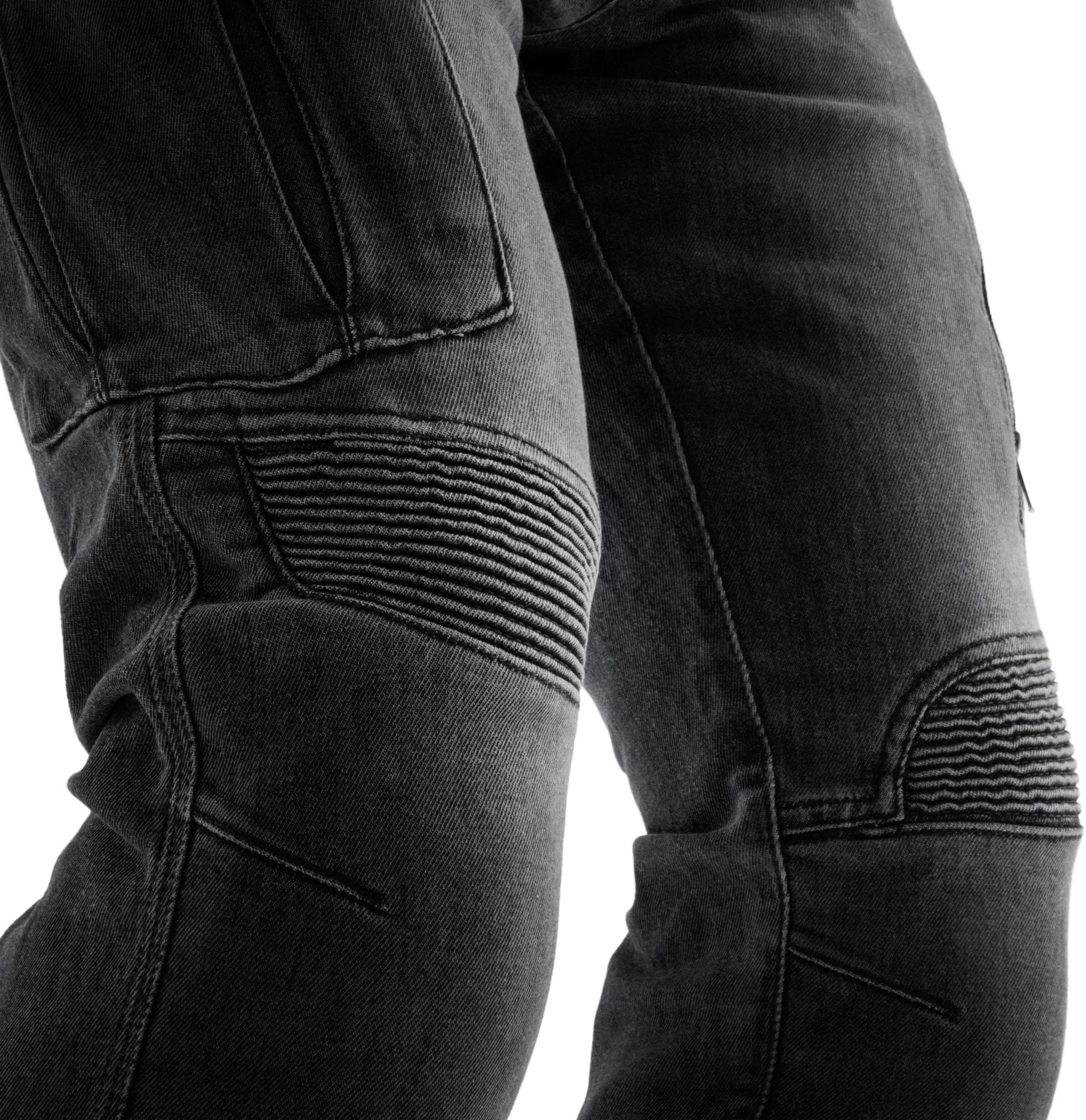 Side view of Rebelhorn Vandal Mono Motorcycle Jeans, Size 34 40 for Men