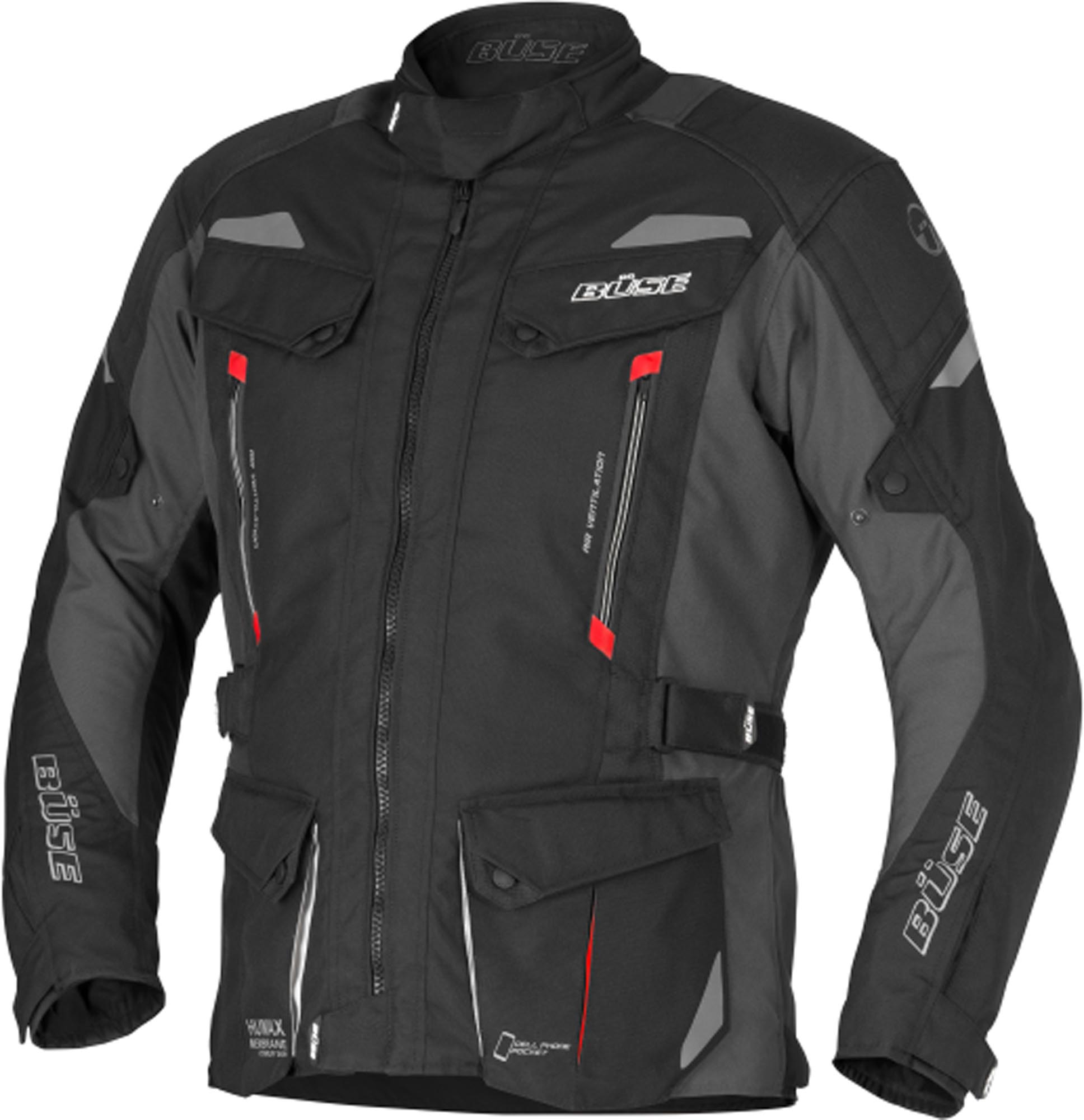 BüSe Lago 3 Ladies Motorcycle Textile Jacket, Black, Size 56 For Women