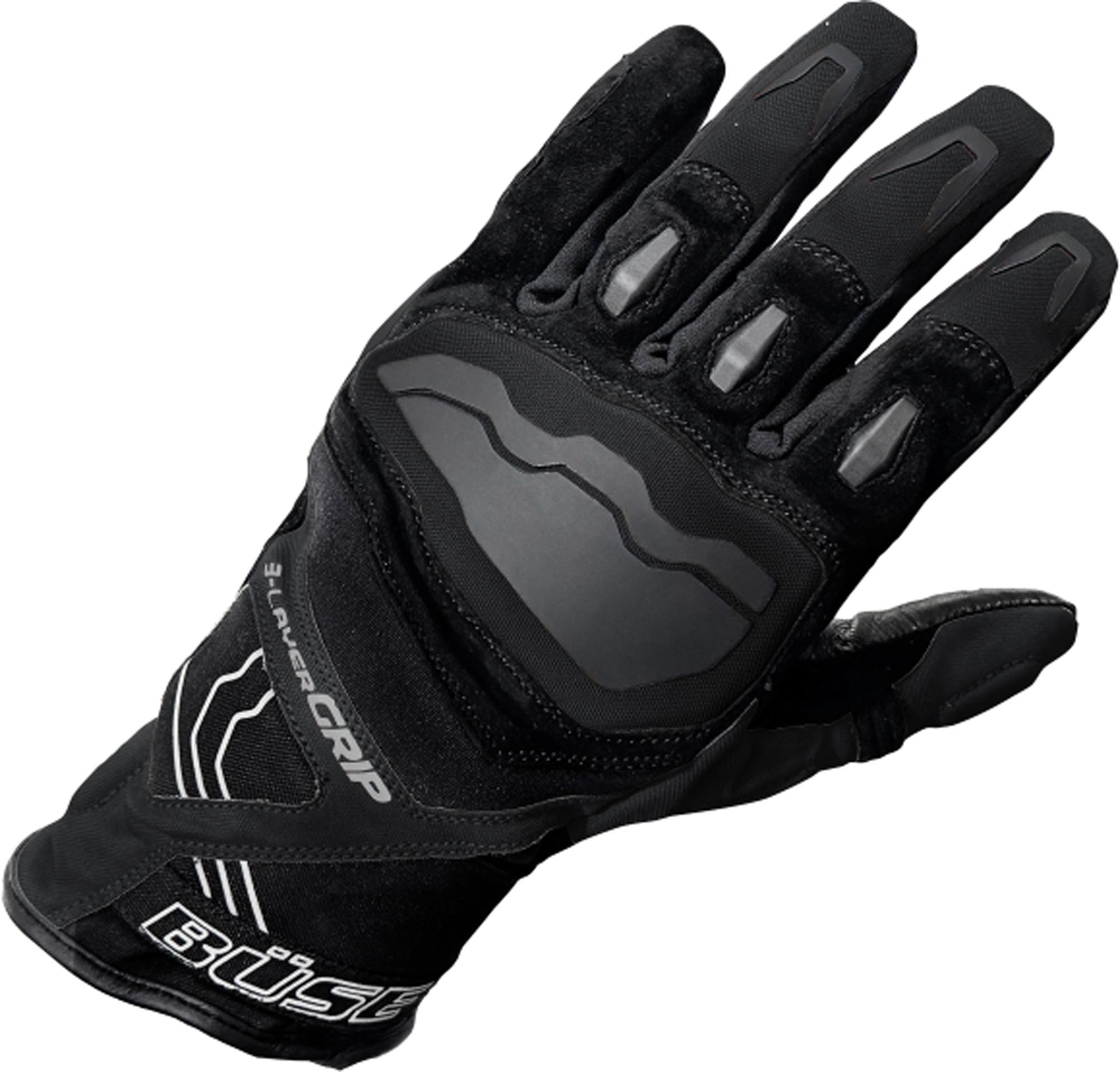 Büse Men's Black Gravel Motorcycle Gloves, Size L For
