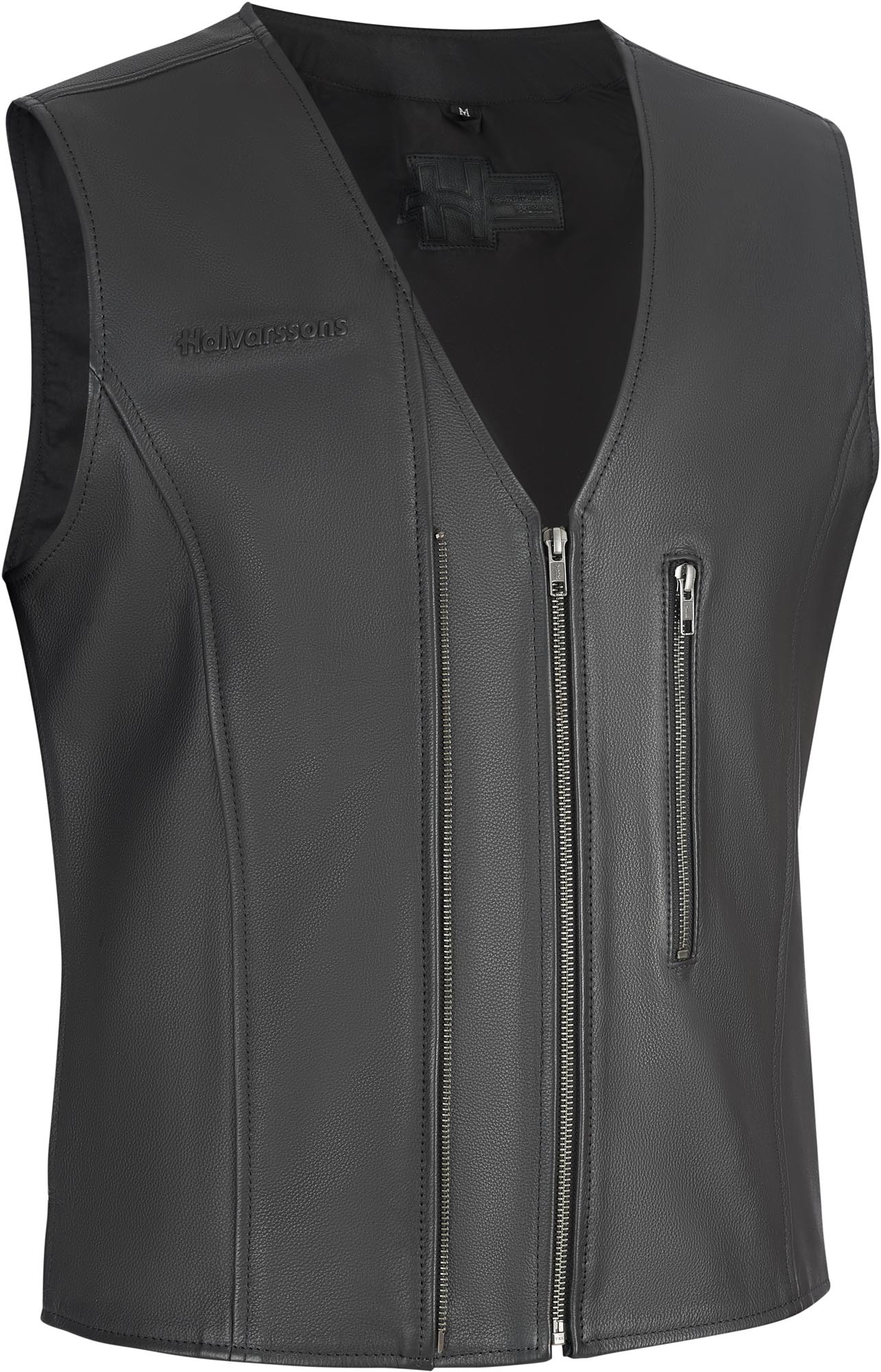 Halvarsssons Vassbo Gilet en cuir de moto, noir, taille XL pour Hommes