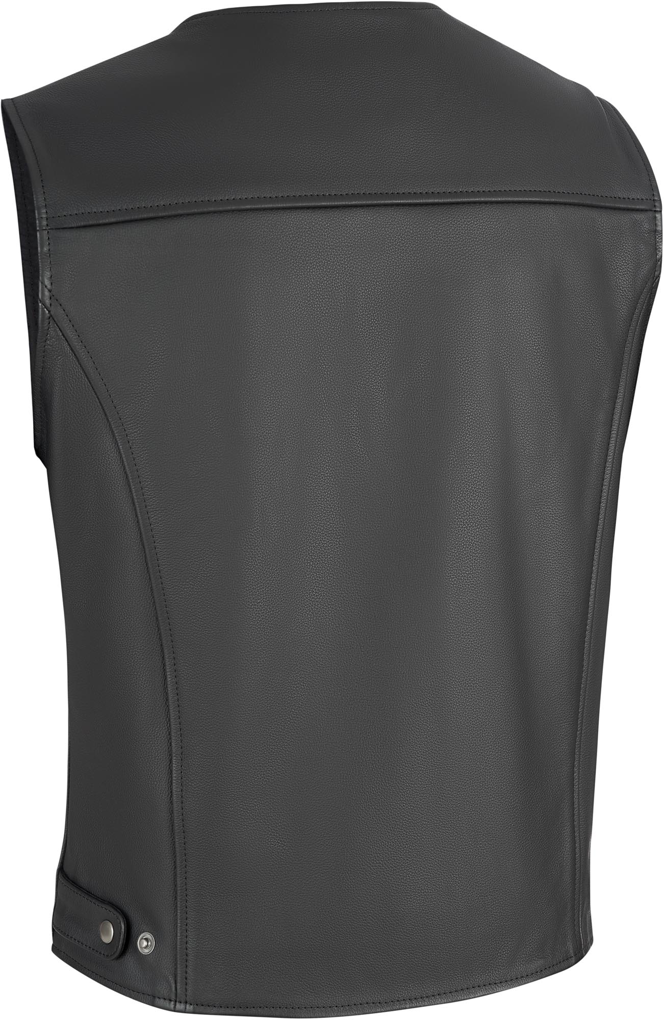 Side view of Halvarsssons Vassbo Motorcycle Leather Vest, black, Size M for Men