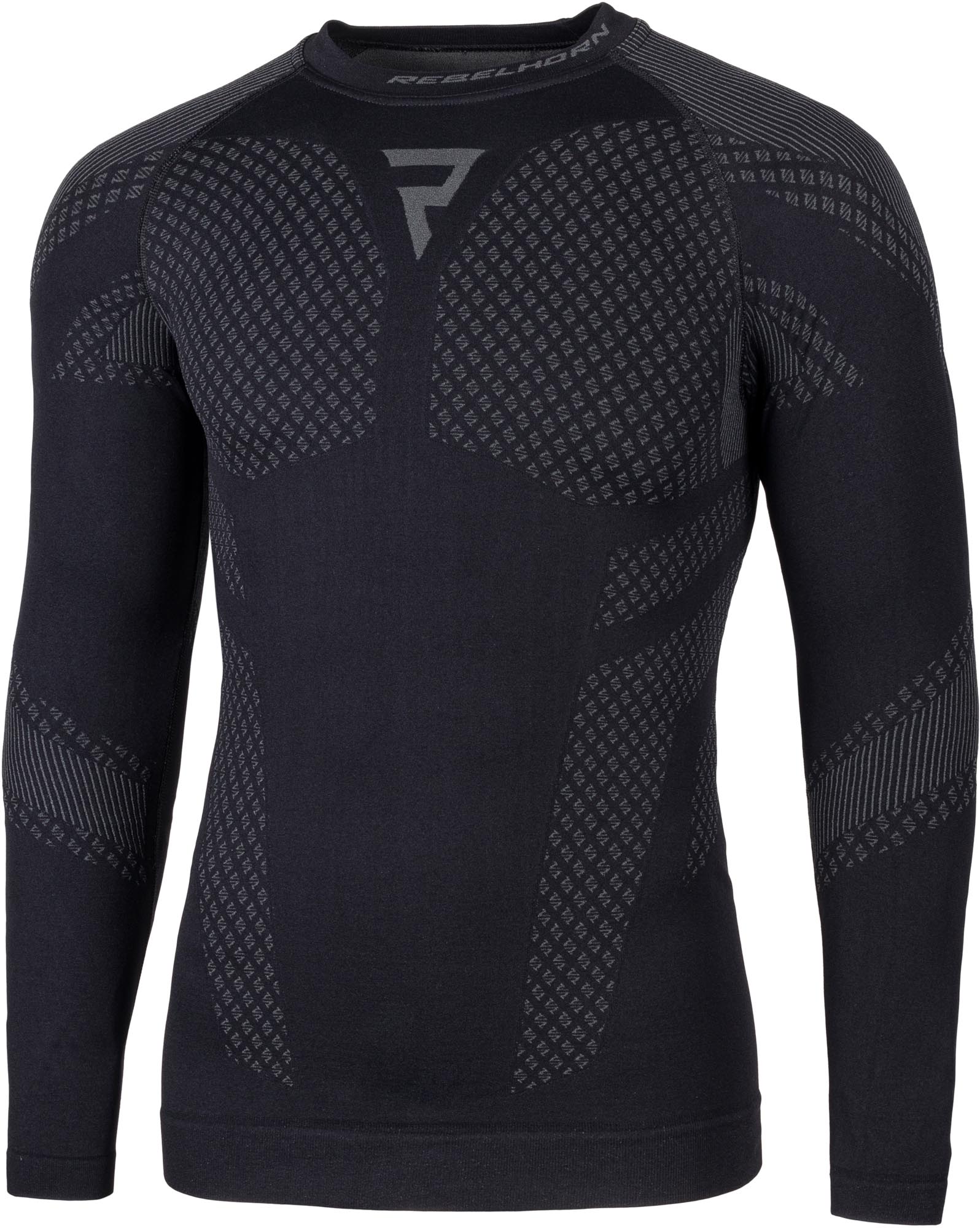Rebelhorn Active 2 Chemise fonctionnelle à manches longues, noir-gris, taille XS S pour Hommes