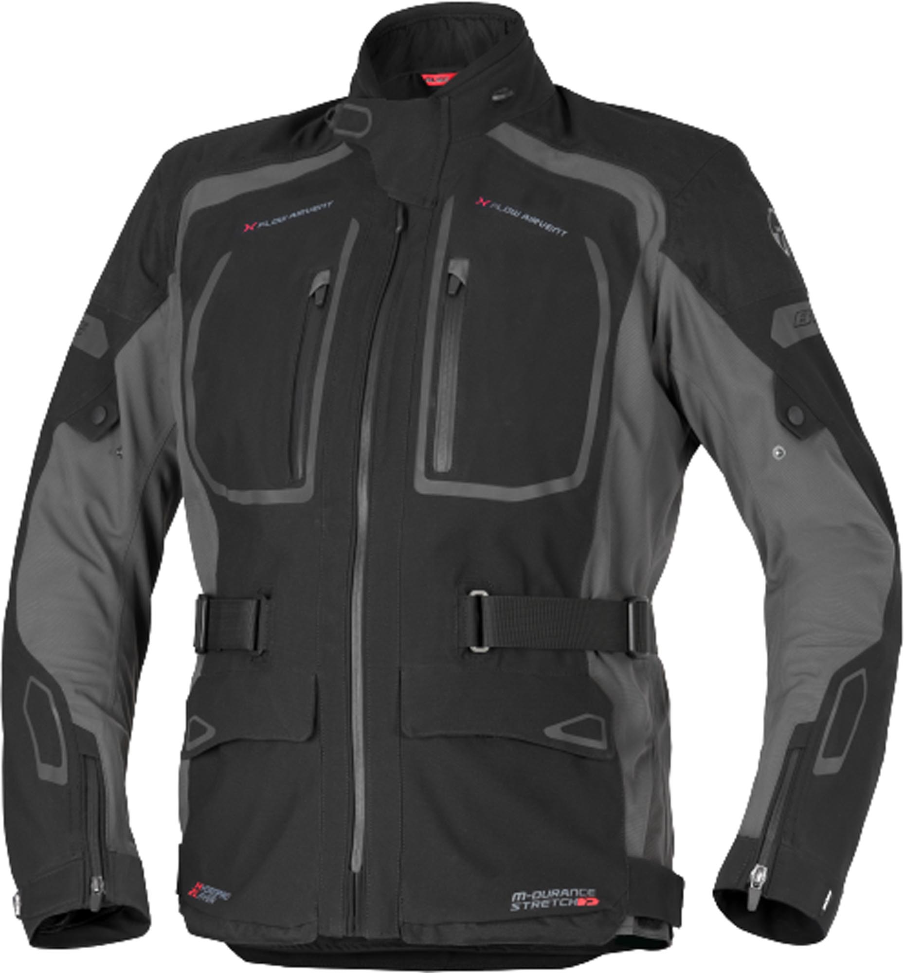 Büse Riva Lite Veste textile moto, noir-gris, taille 2XL pour Hommes