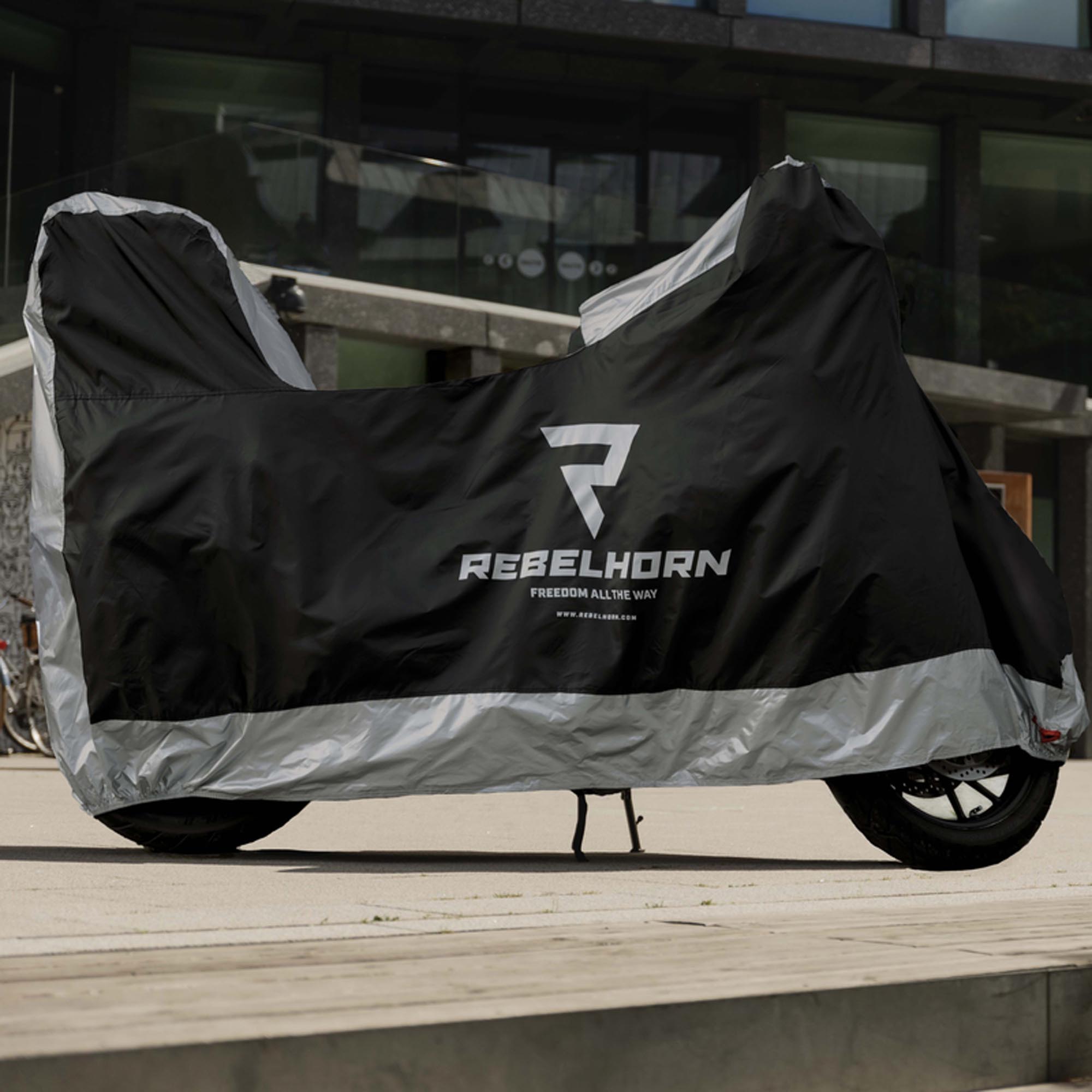 Side view of Rebelhorn Cover 2 Top Motorcycle Cover, Size L for Men