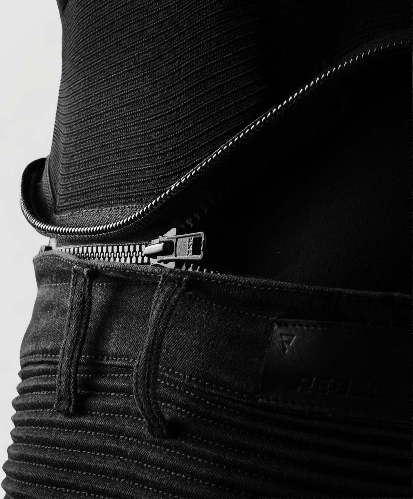 Side view of Rebelhorn Vandal 2 Cruze Motorcycle Leather Jacket, Size 48 for Men