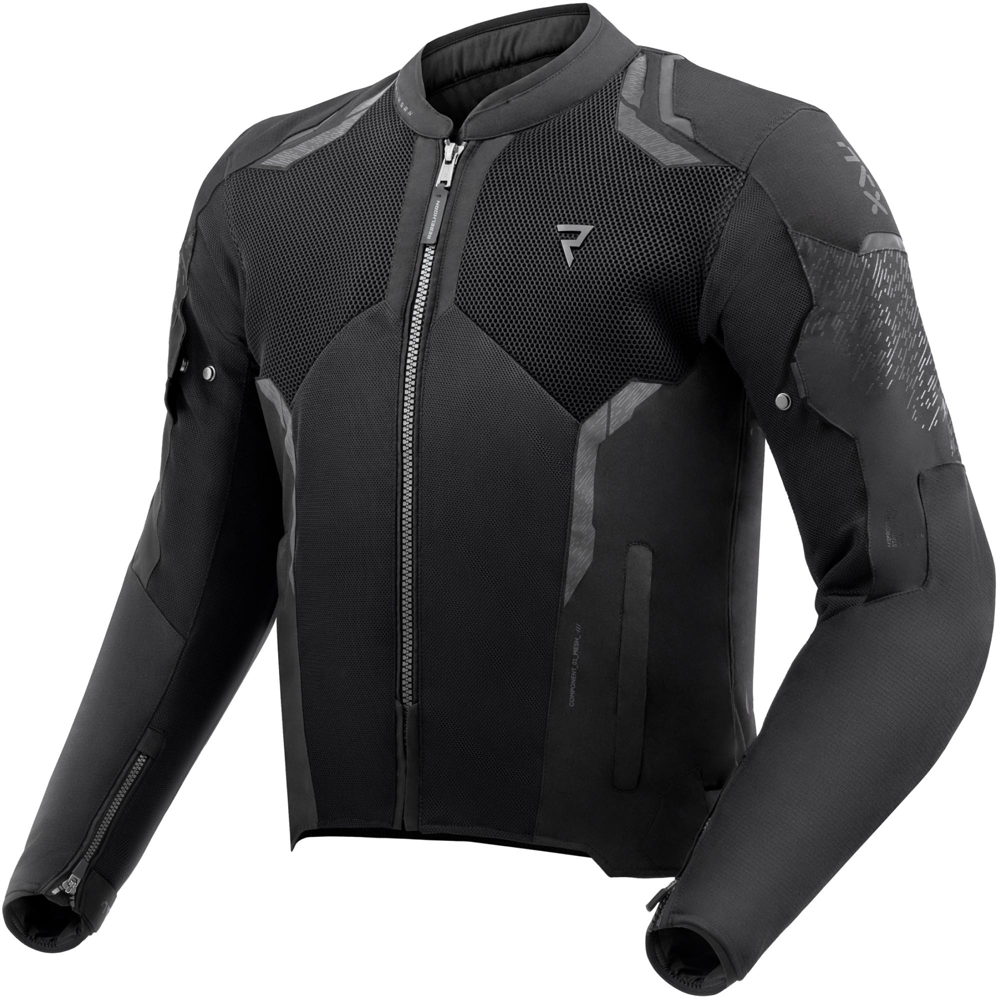 Rebelhorn Jax Veste textile moto imperméable, noir, taille 7XL pour Hommes