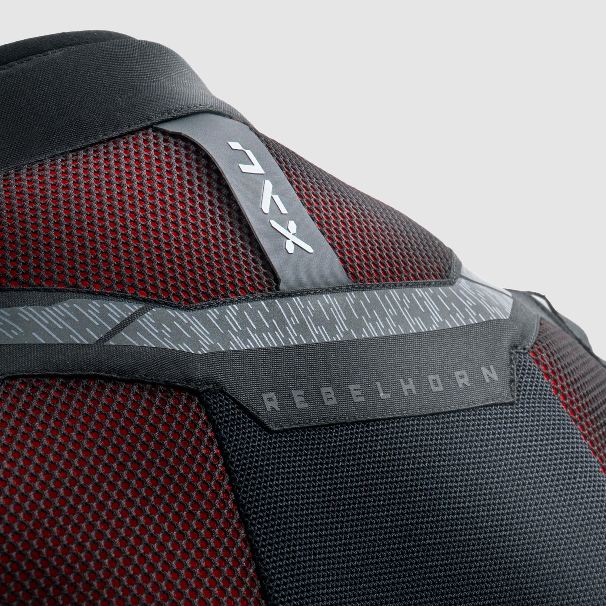 Side view of Rebelhorn Jax waterproof Motorcycle Textile Jacket, black-red, Size 2XL for Men