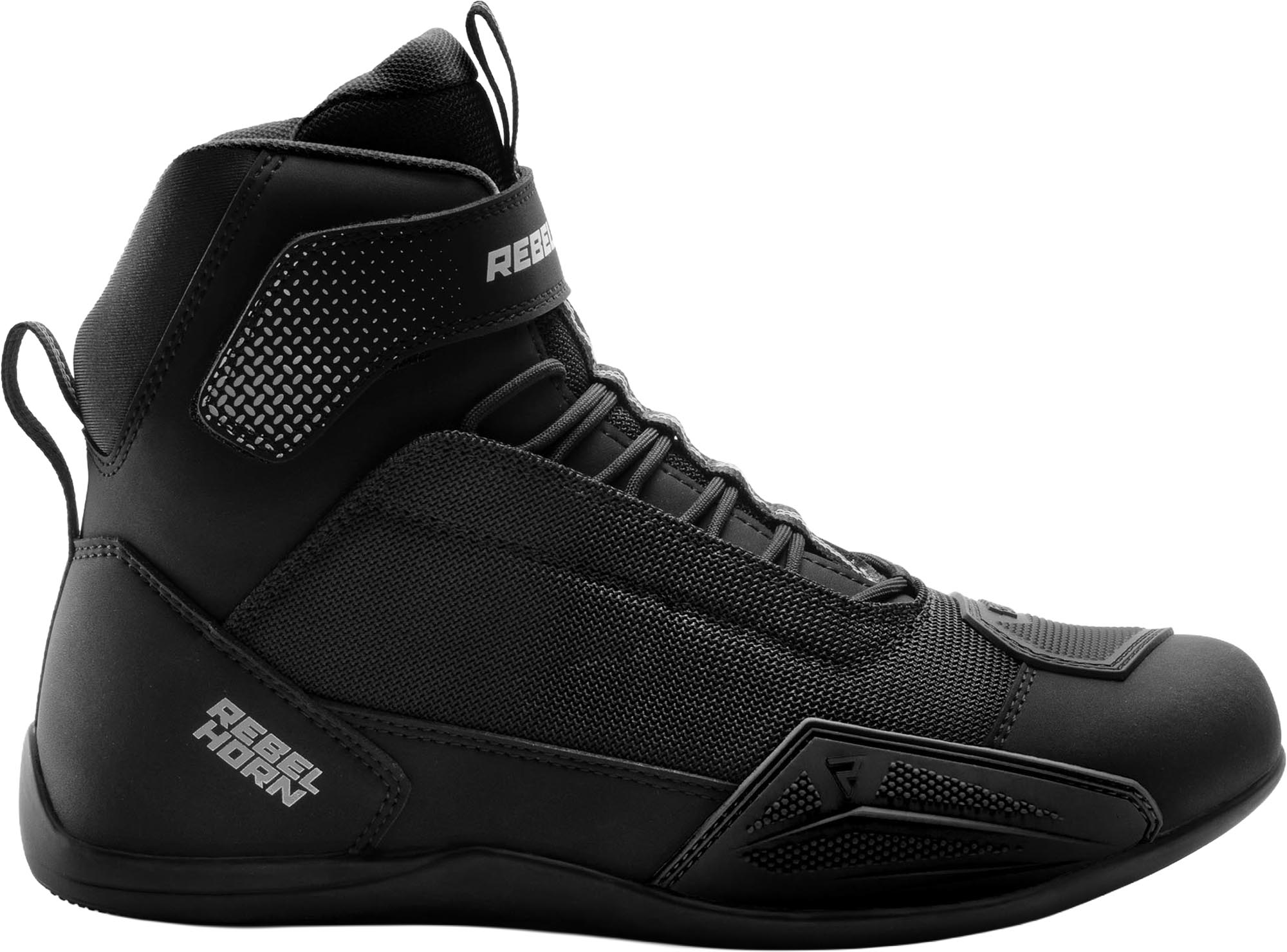 Side view of Rebelhorn Swift Motorcycle Shoes, black, Size 44 for Men