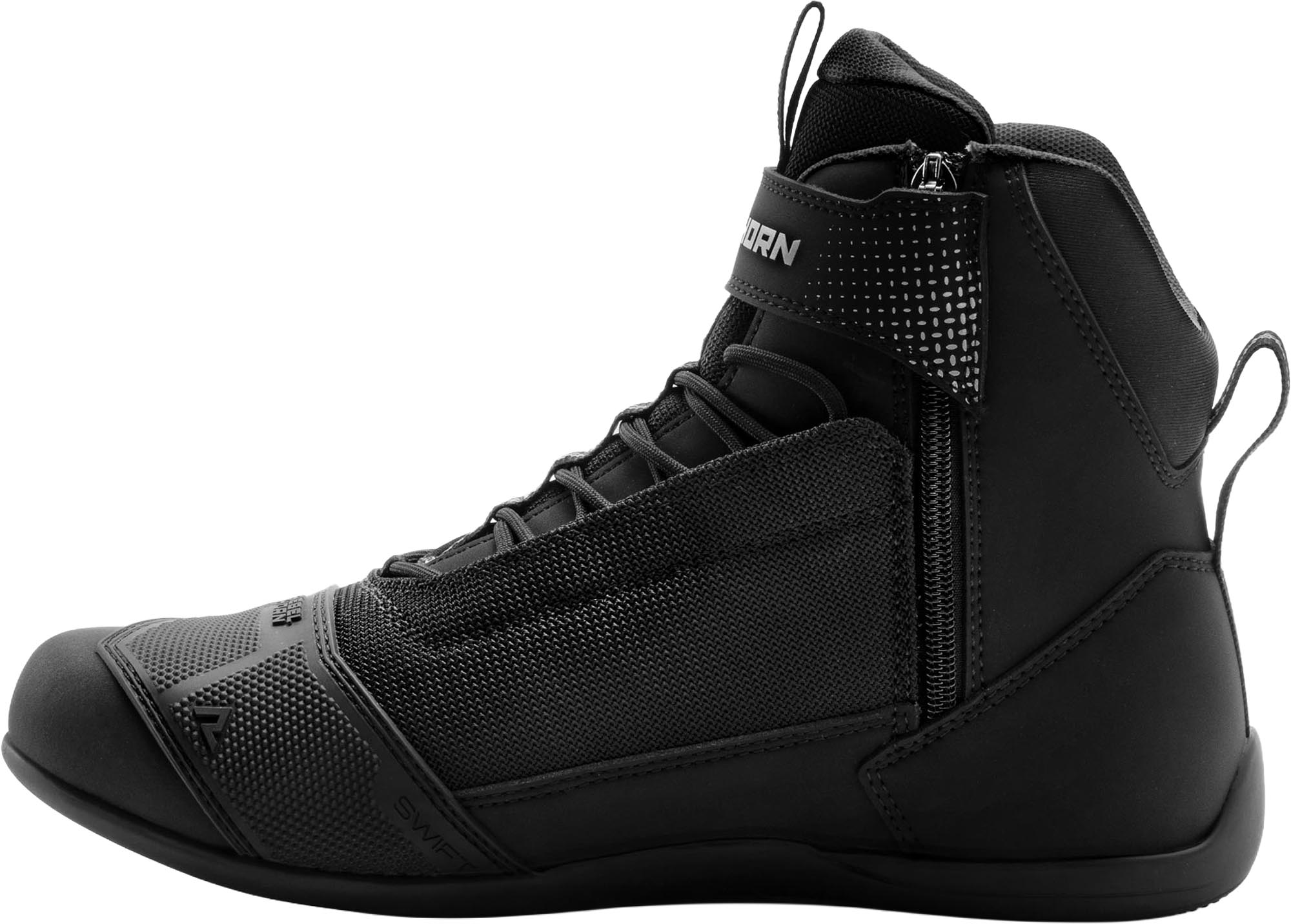 Side view of Rebelhorn Swift Motorcycle Shoes, black, Size 44 for Men