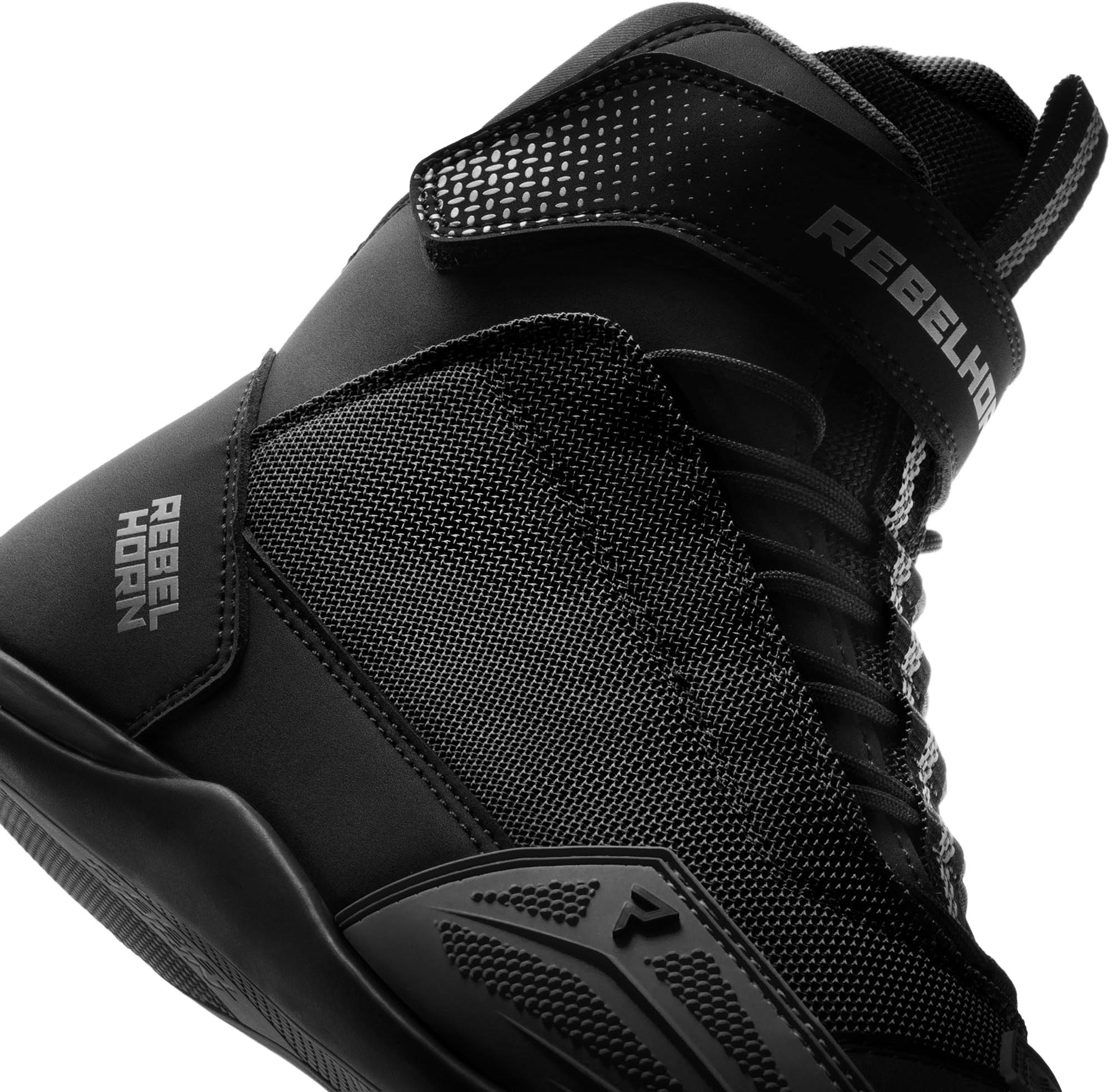 Side view of Rebelhorn Swift Motorcycle Shoes, black, Size 44 for Men