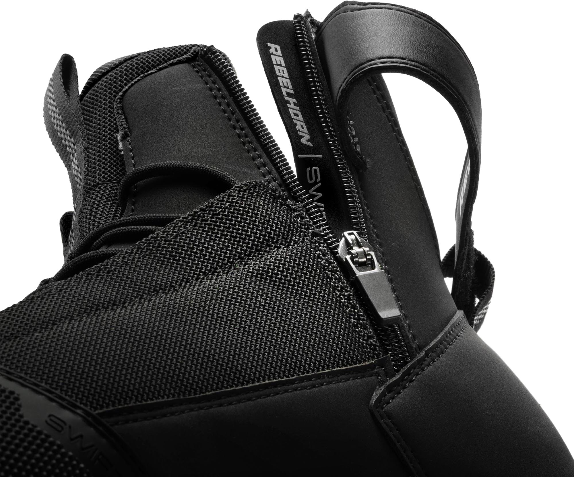 Side view of Rebelhorn Swift Motorcycle Shoes, black, Size 44 for Men