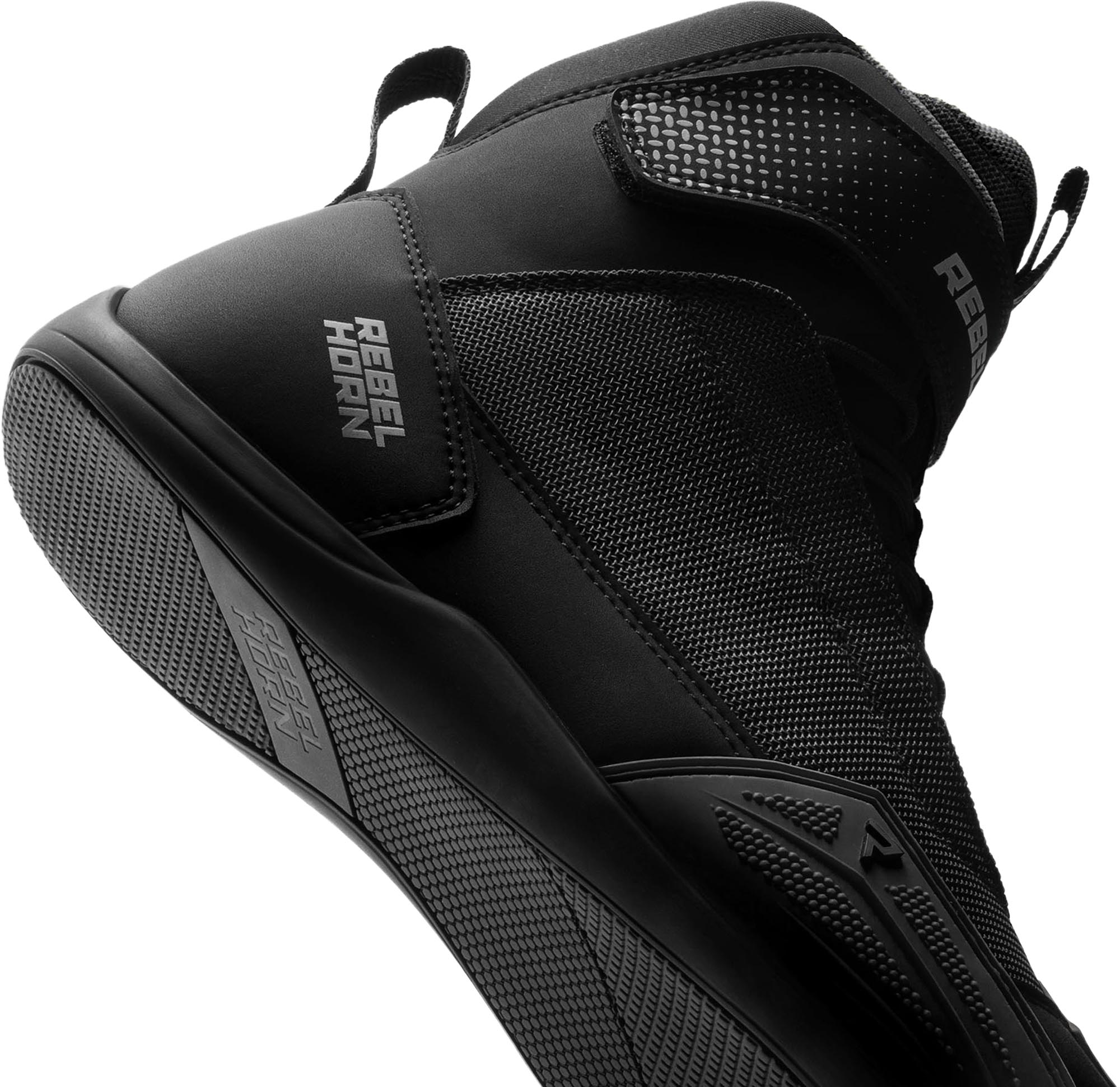 Side view of Rebelhorn Swift Motorcycle Shoes, black, Size 44 for Men
