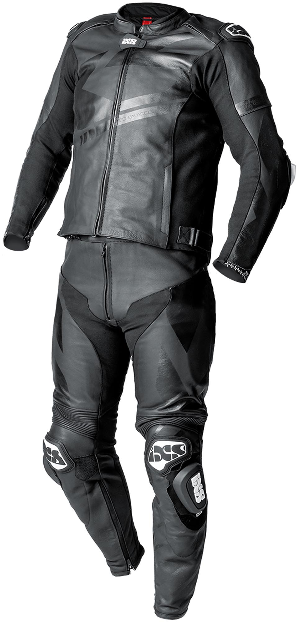IXS Ace 1.0 Two Piece Motorcycle Leather Suit, black, Size 50 for Men-image-637446674