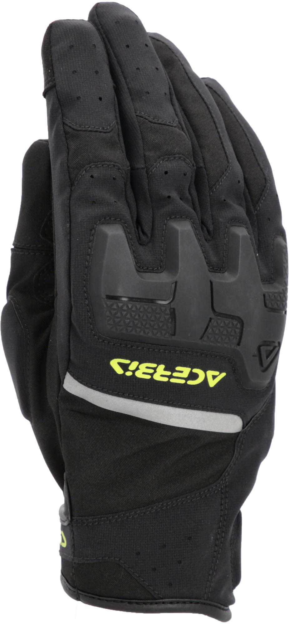 Side view of Acerbis X-Street WP waterproof Motorcycle Gloves, black-yellow, Size XL for Men