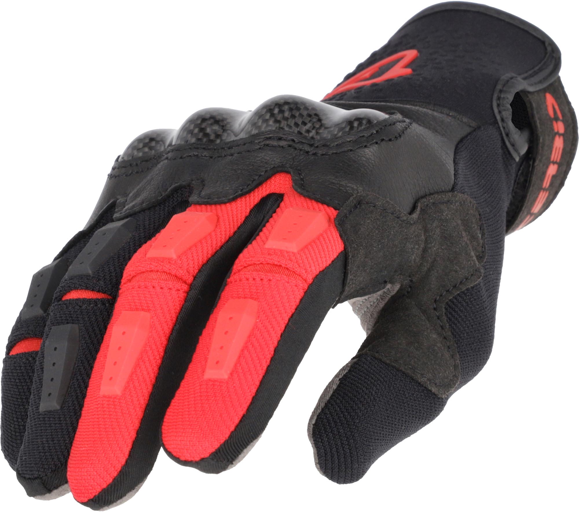 Acerbis Carbon G 5.0 Motorcycle Gloves, Black-Red, Size 3XL For Men