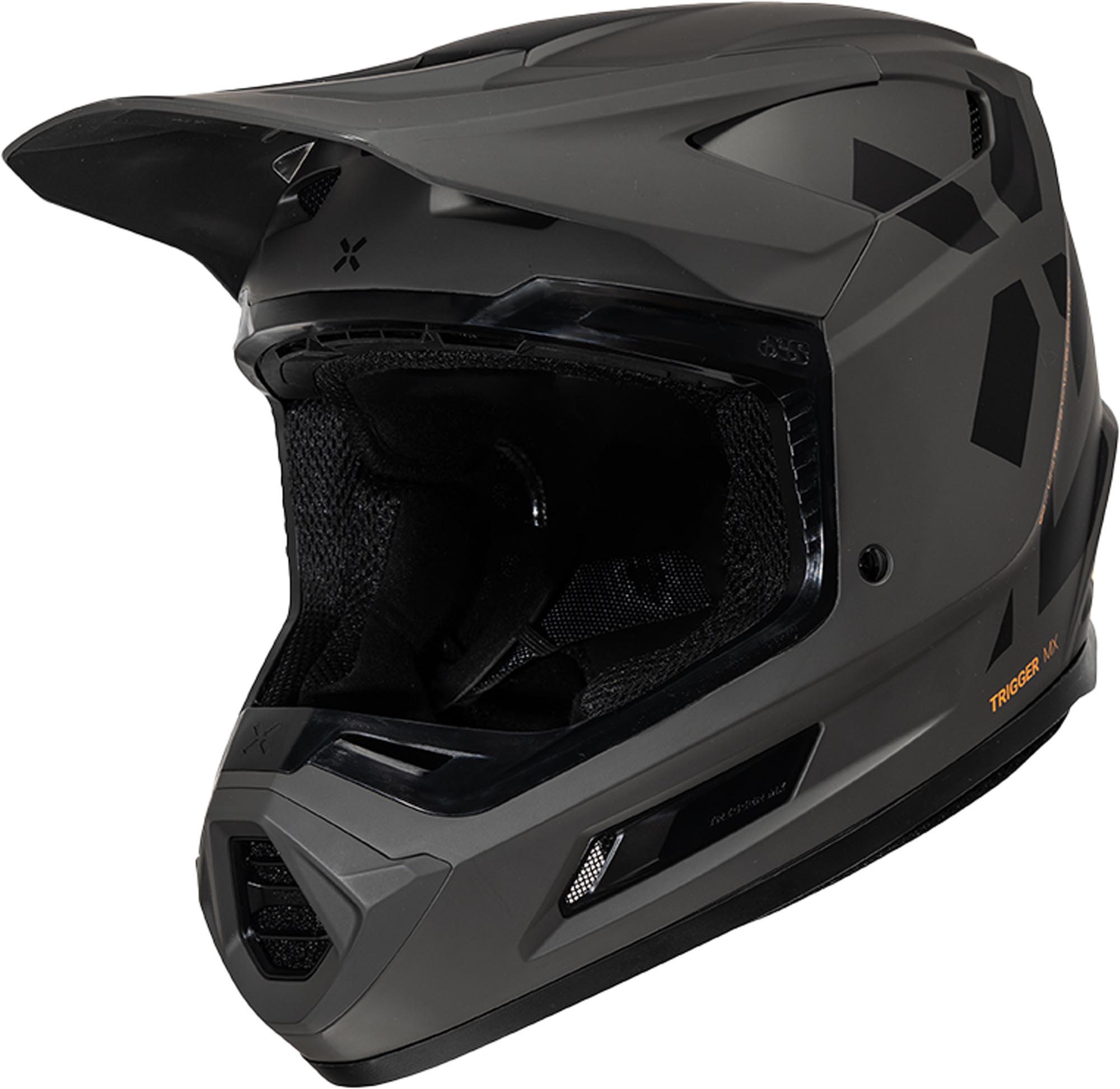Ixs Trigger 1.0 Mips Motocross Helmet, Black-Orange, Size M 60 For Men