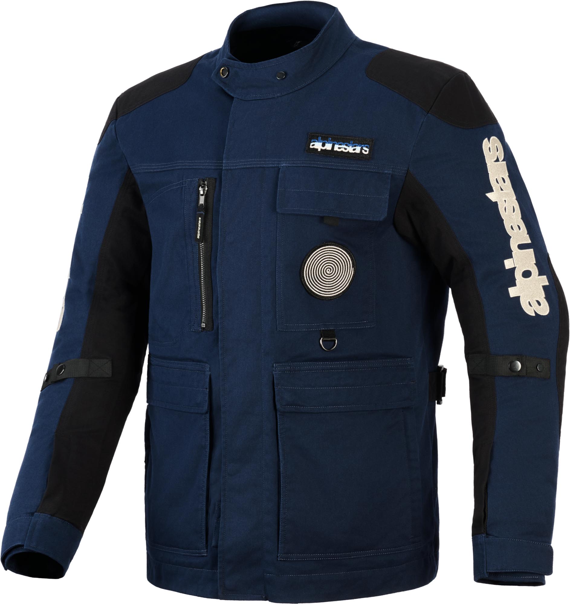 Alpinestars Men's Black Blue Dice Motorcycle Textile Jacket, Black-Blue, Size Xl For