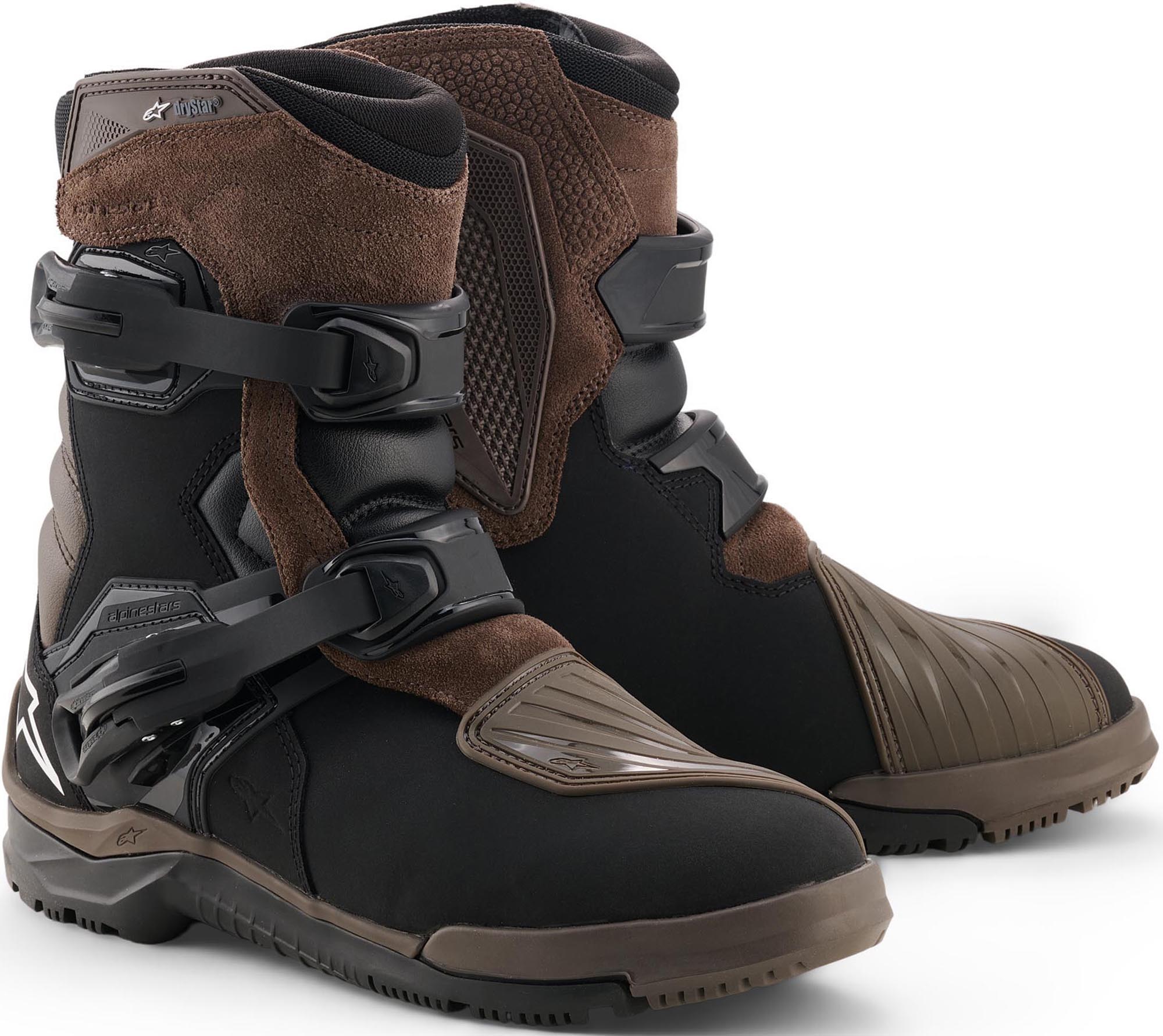 Alpinestars Men's Black Brown Belize V2 Drystar Waterproof Motorcycle Boots, Black-Brown, Size 47 For