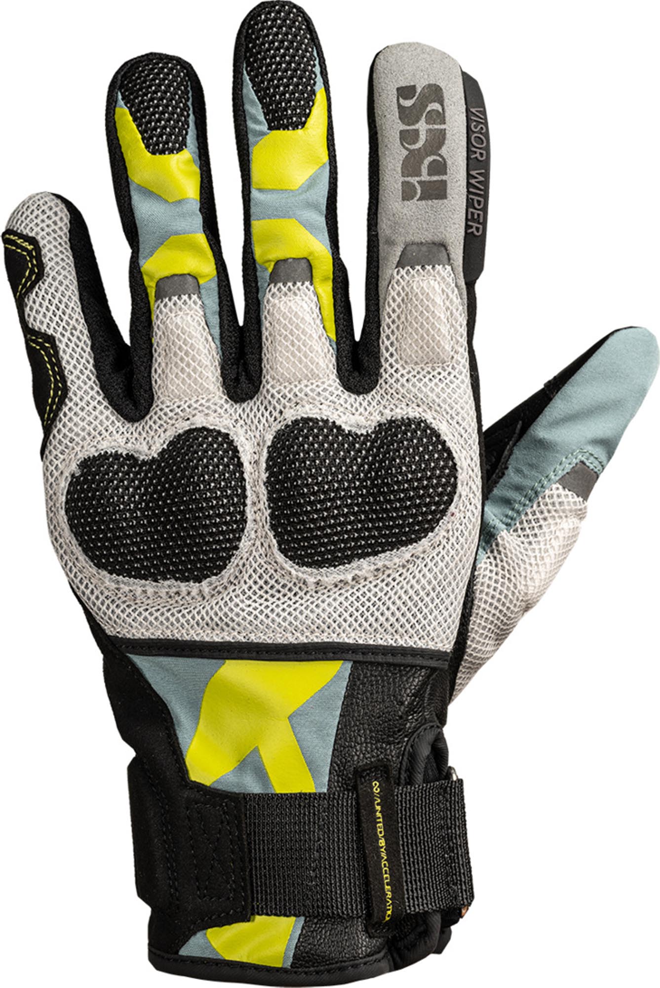 Ixs Venture-Air 1.0 Ladies Motorcycle Gloves, Black-Blue-Yellow, Size S For Women