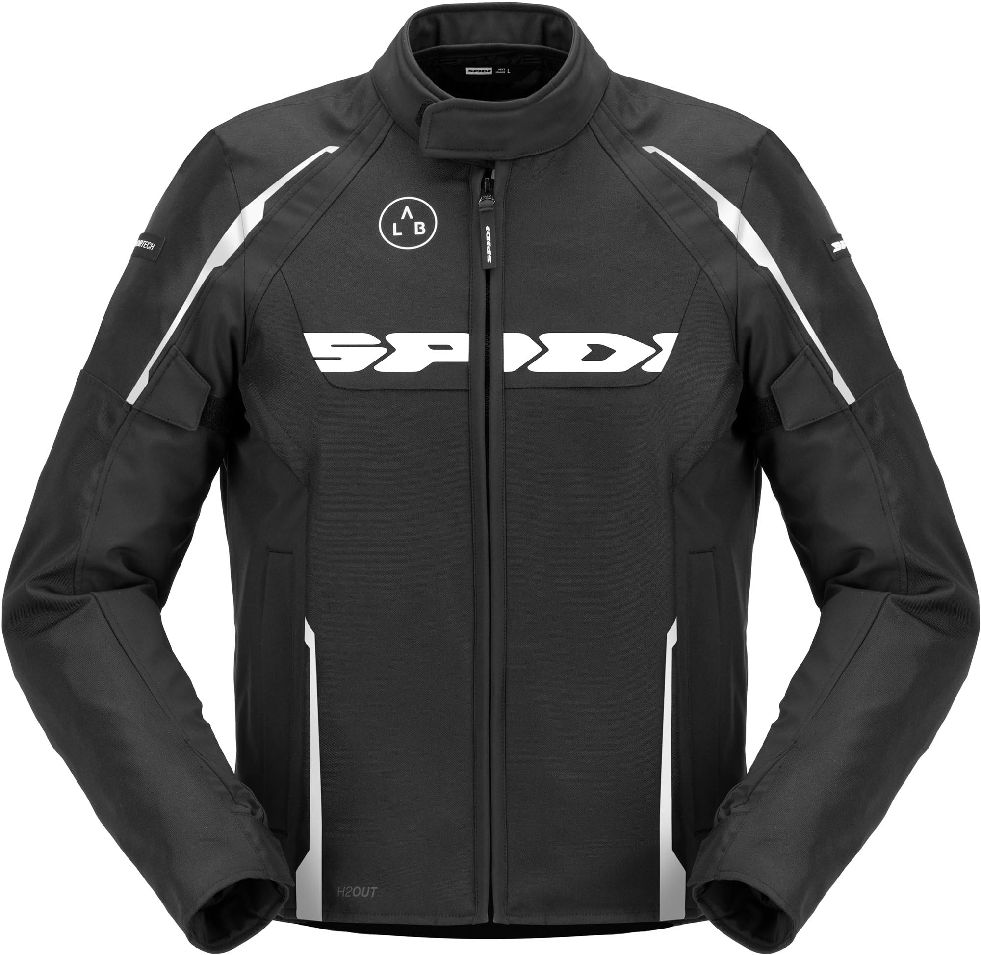 Spidi Dragon H2OUT Waterproof Motorcycle Textile Jacket, Black-White, Size Xl For Men