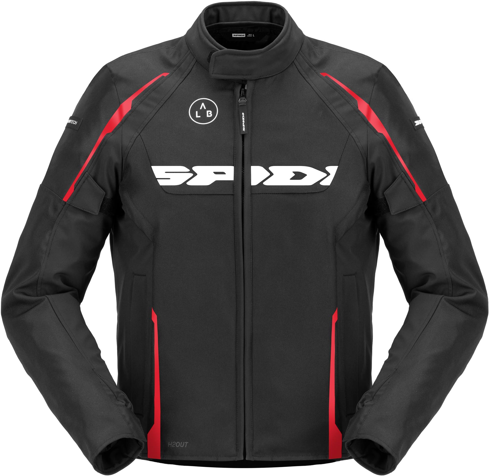 Spidi Dragon H2OUT Waterproof Motorcycle Textile Jacket, Black-Red, Size 5XL For Men