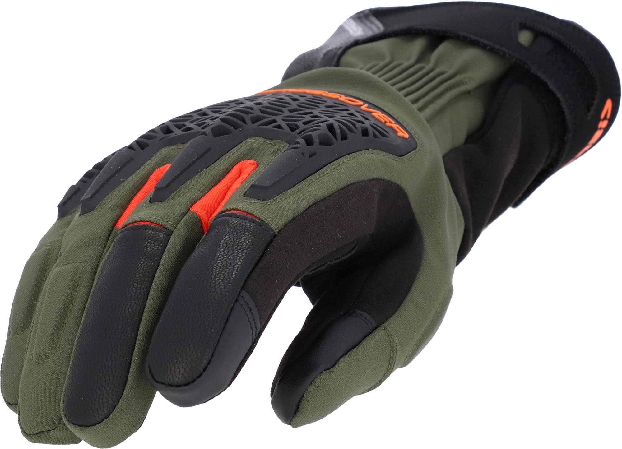 Acerbis Crossover WP waterproof Ladies Motorcycle Gloves, black-green, Size L for Women-image-914529615