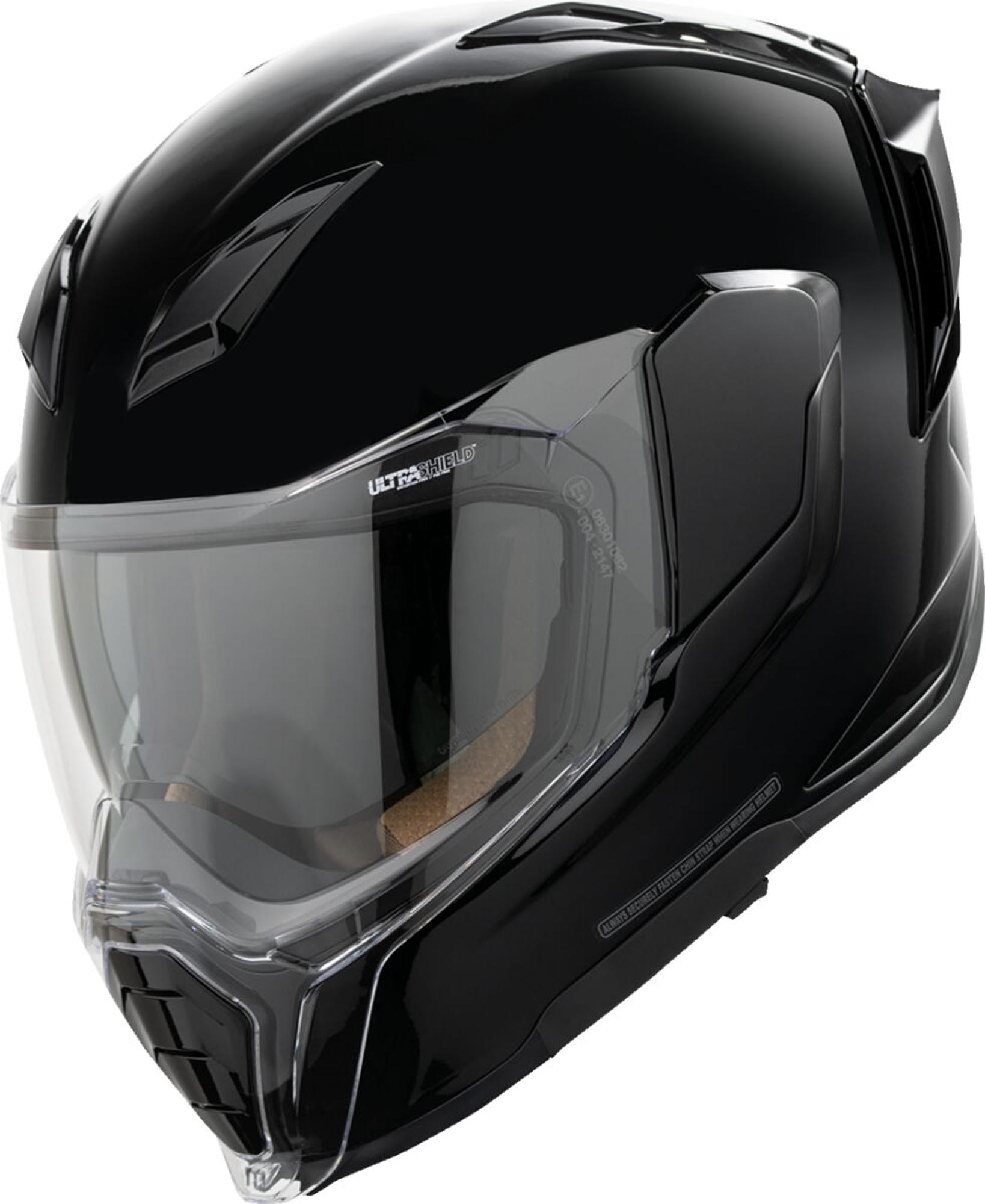 Icon Ultraflite Глянцевый шлем Черный M 