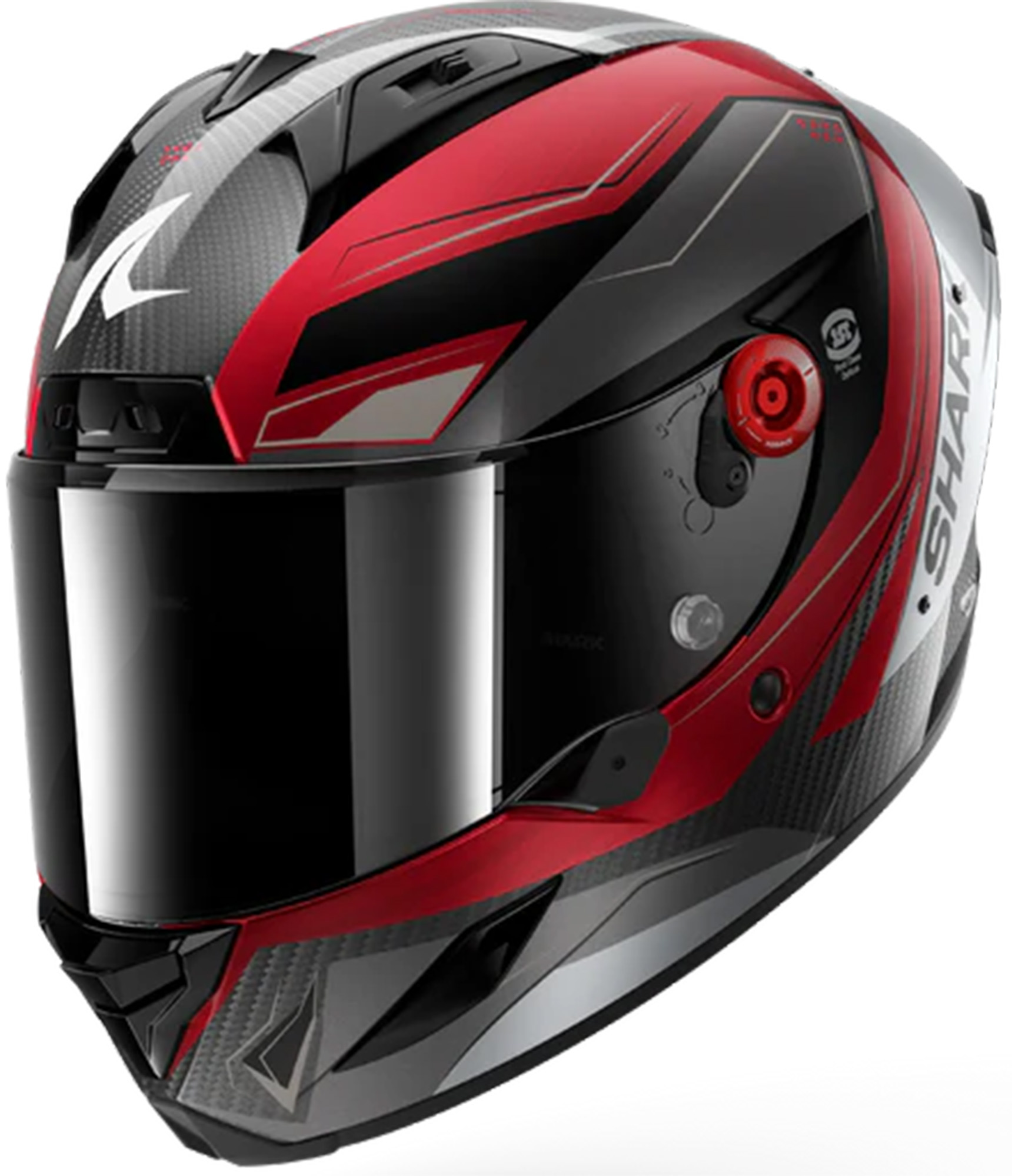 Shark Aeron Mekarium Casque, rouge-argent, taille L pour Hommes