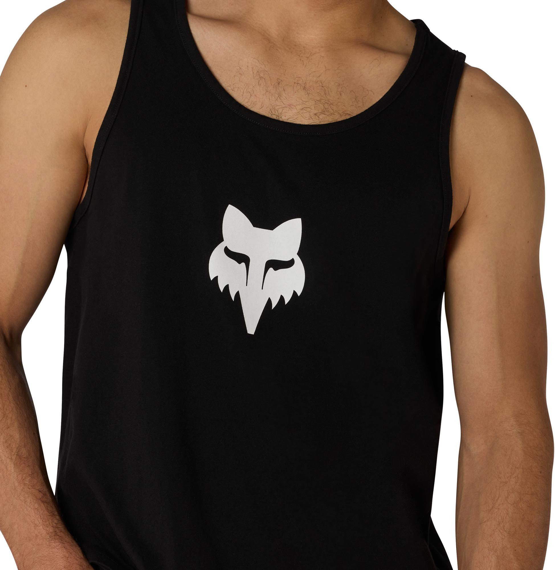 Side view of FOX Head 195 Original Tank Top, black, Size L for Men