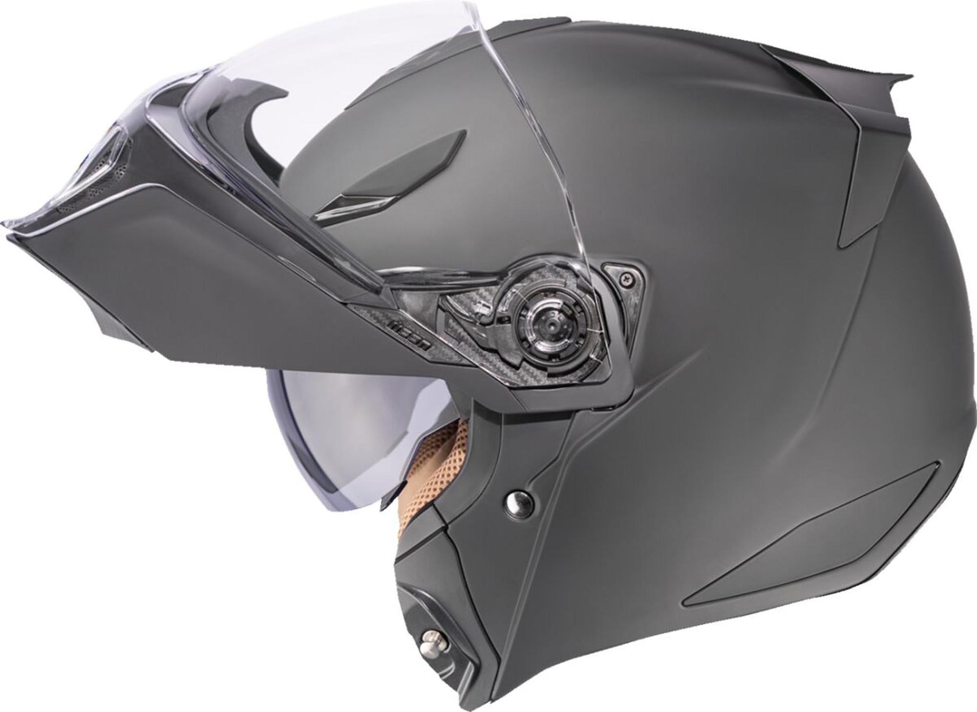 Side view of Icon Threshold Steady State Helmet, black, Size XL for Men