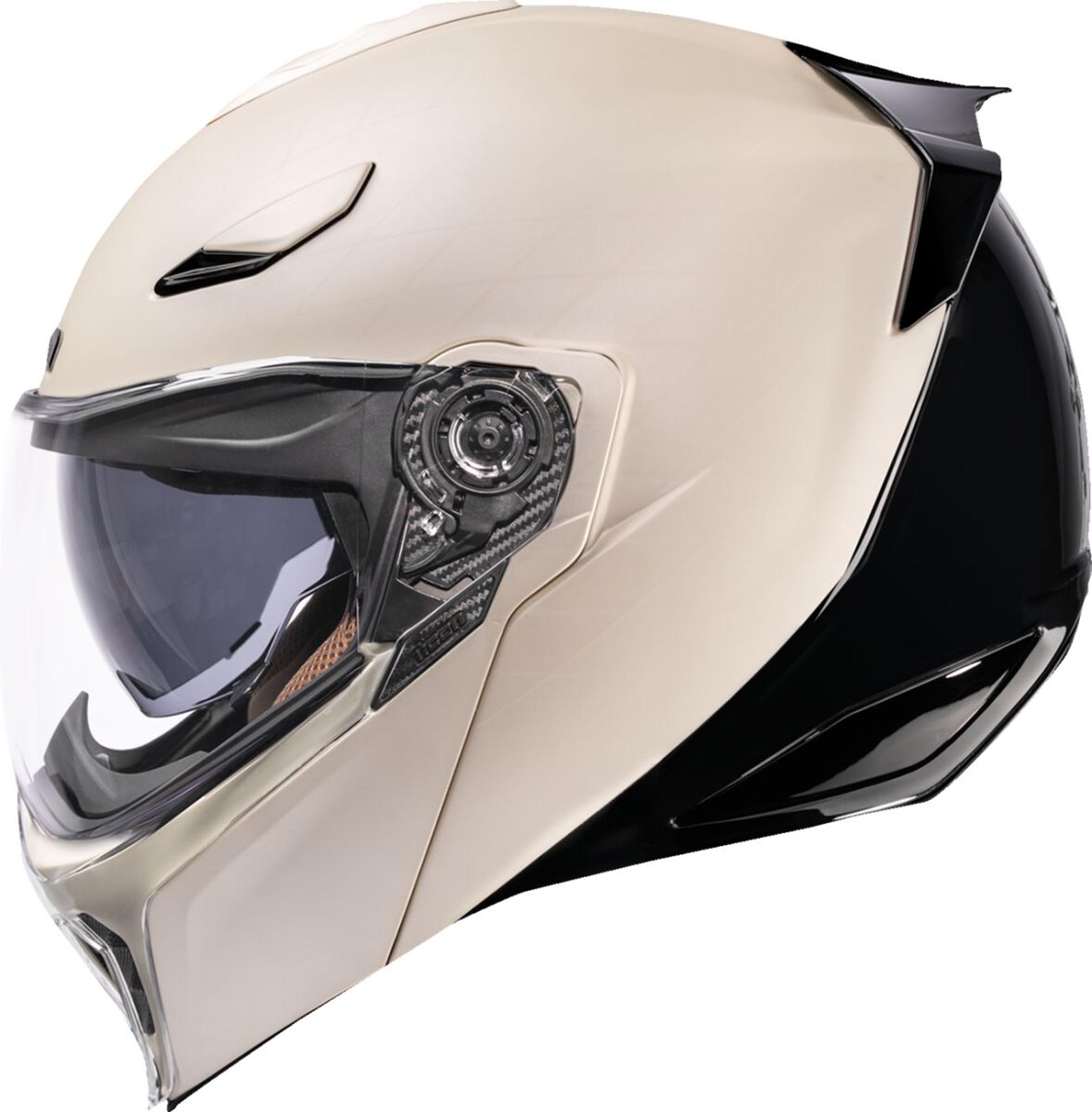 Side view of Icon Threshold Steady State Helmet, white, Size XS for Men