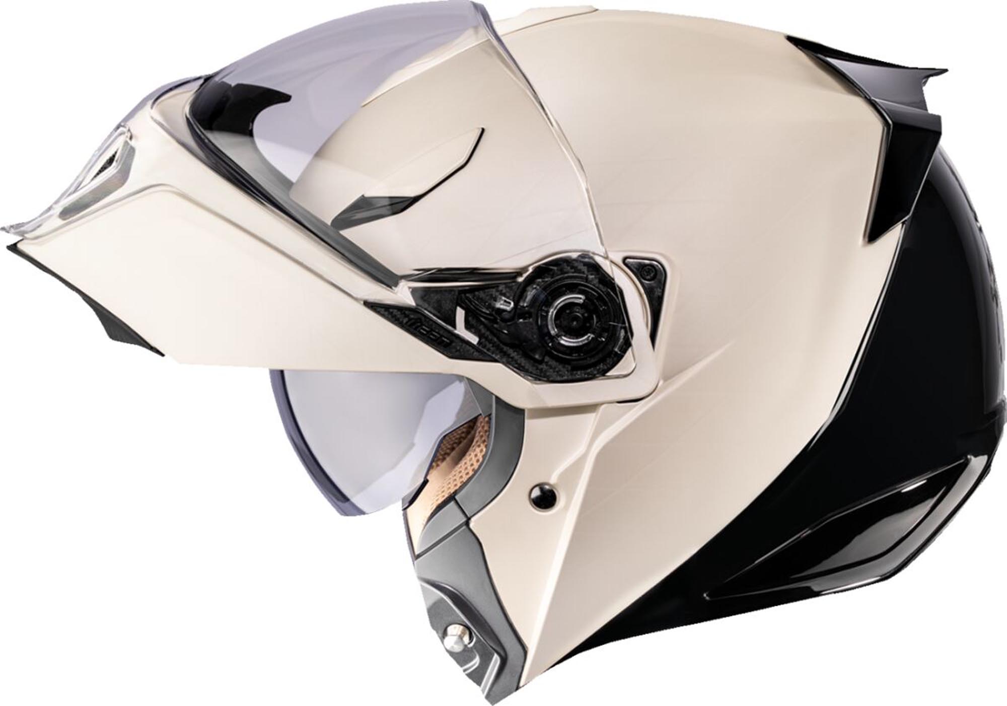 Side view of Icon Threshold Steady State Helmet, white, Size XS for Men