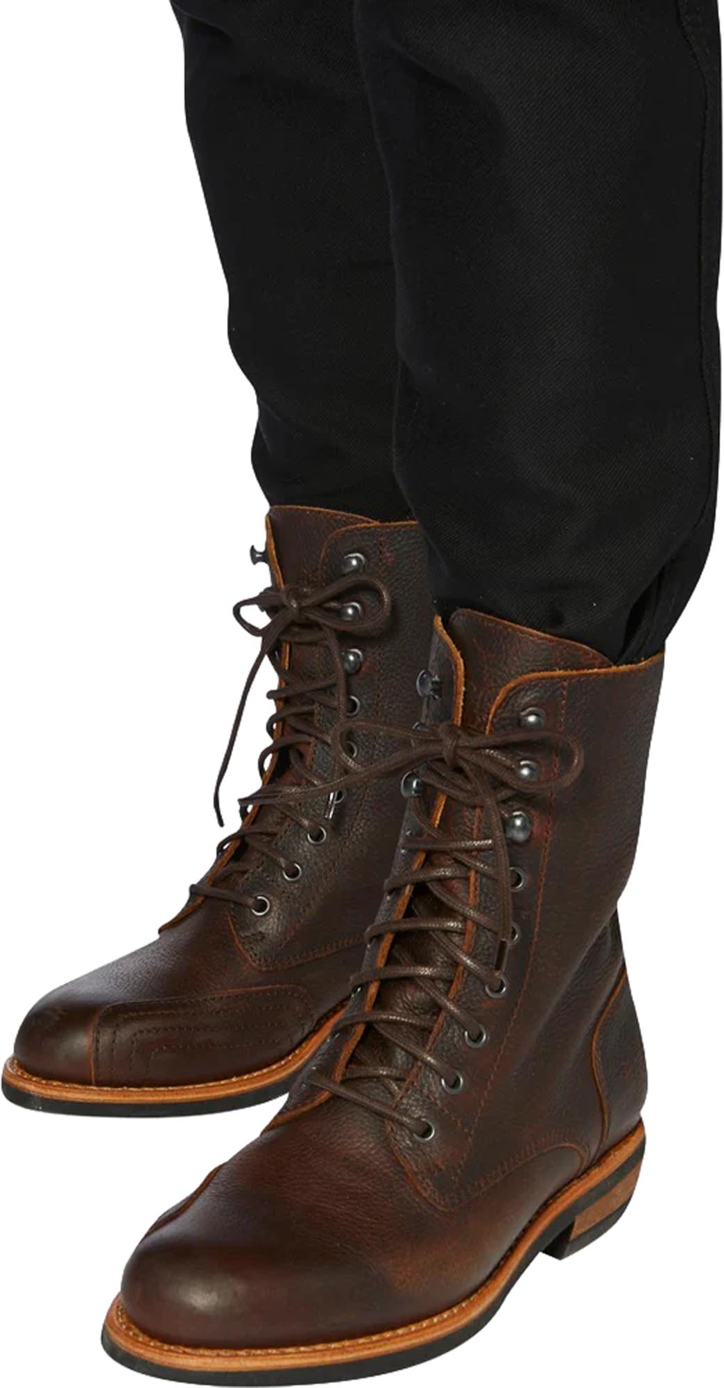 Side view of Rokker Urban Rebel Ladies Motorcycle Boots, brown, Size 37 for Women