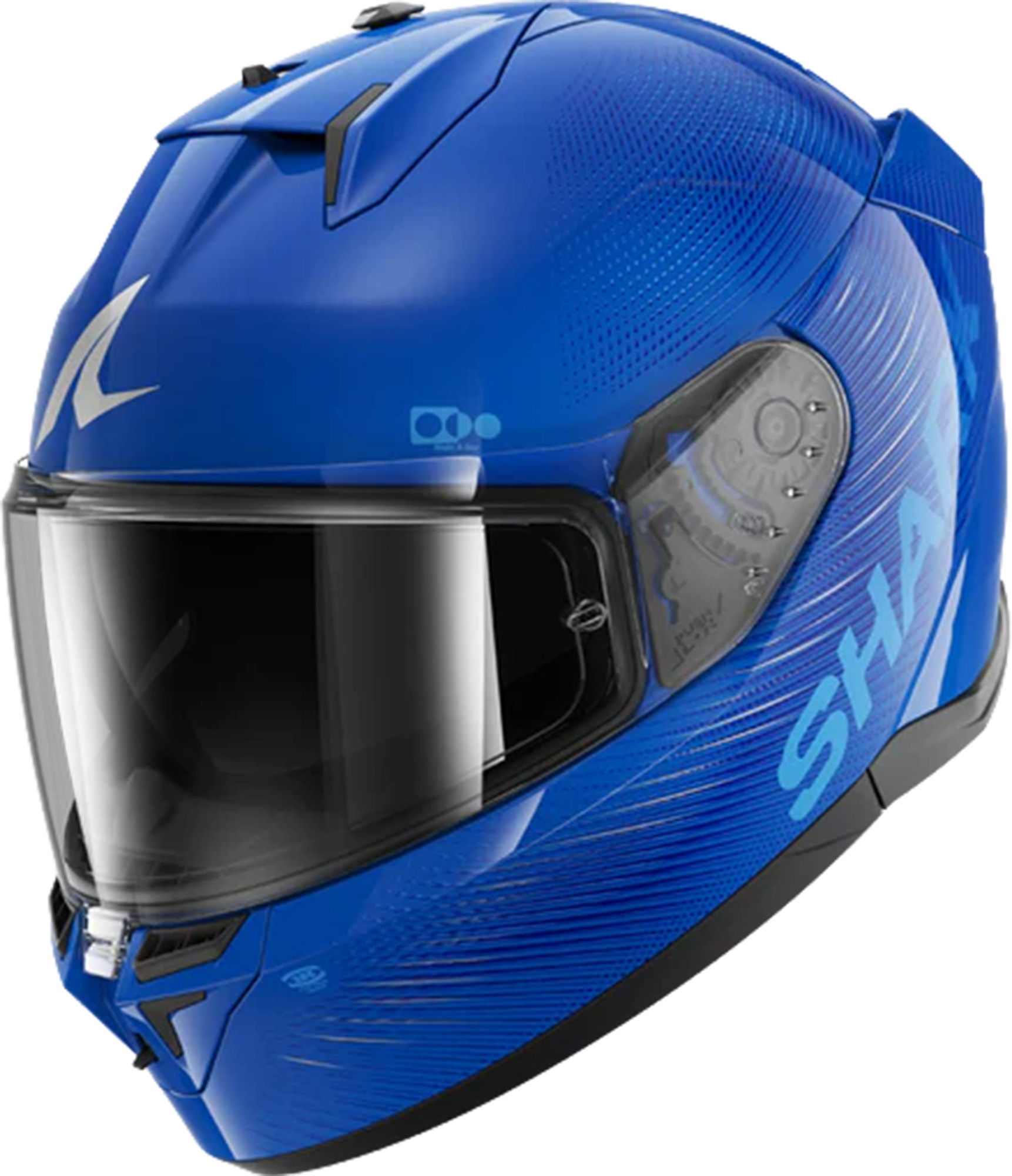 Shark D-Skwal 3 Sp Lyne Helmet, Blue-Silver, Size L For Men