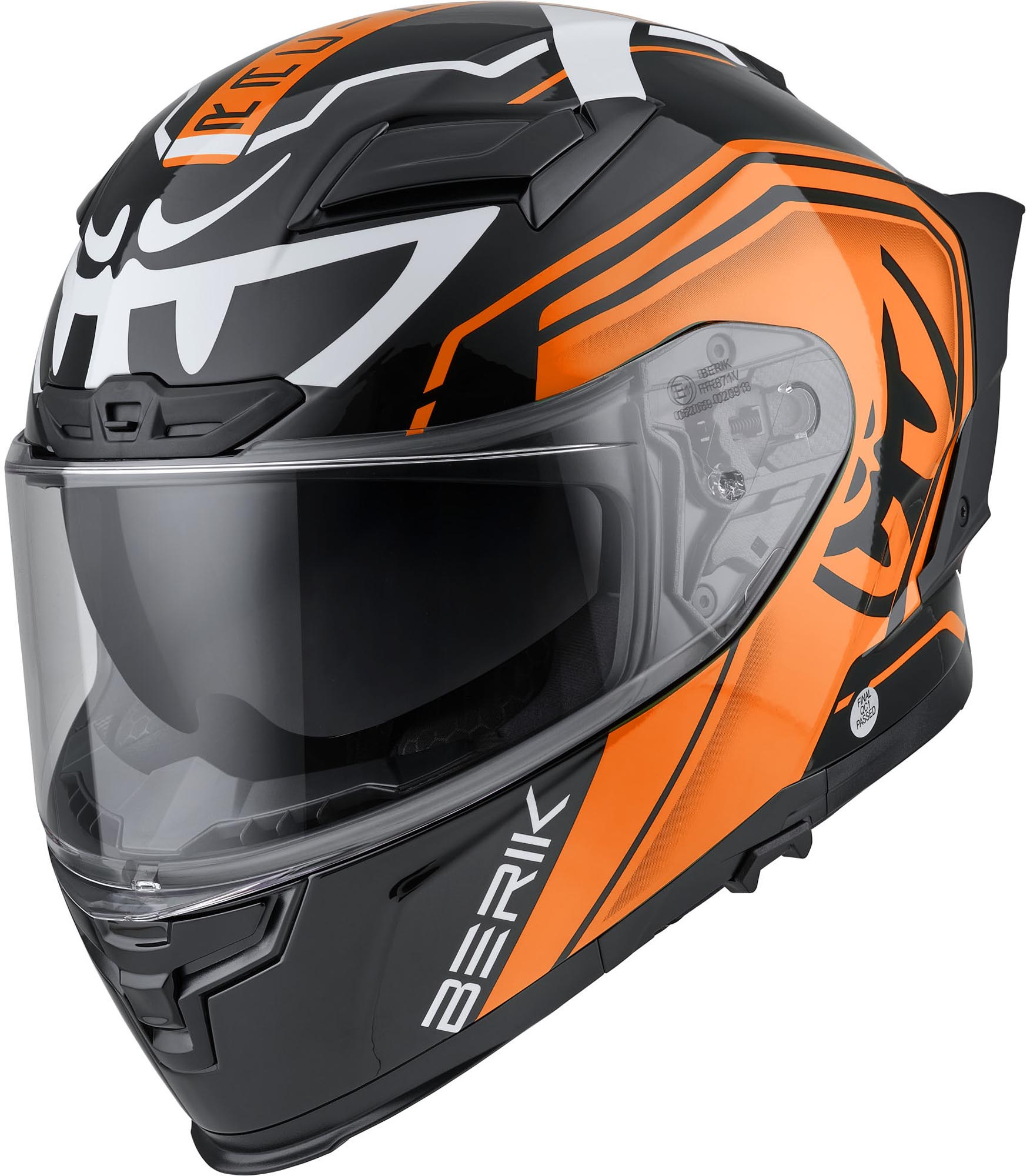 Berik FF871 Mapuro Шлем Черный/Оранжевый XL 