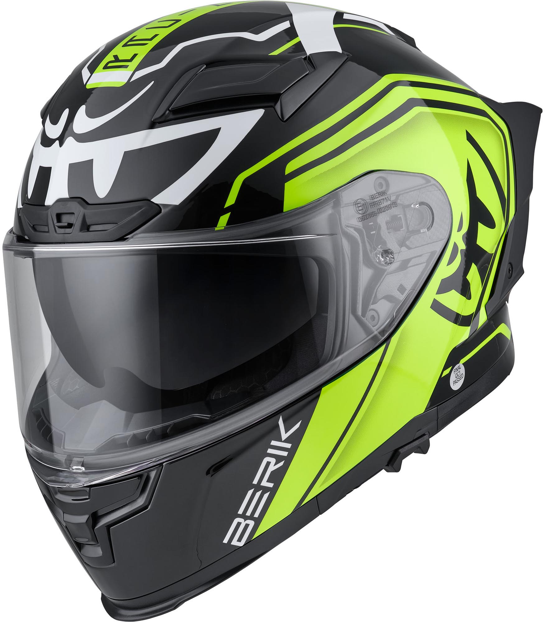 Berik FF871 Mapuro Шлем Черный/Желтый XL 