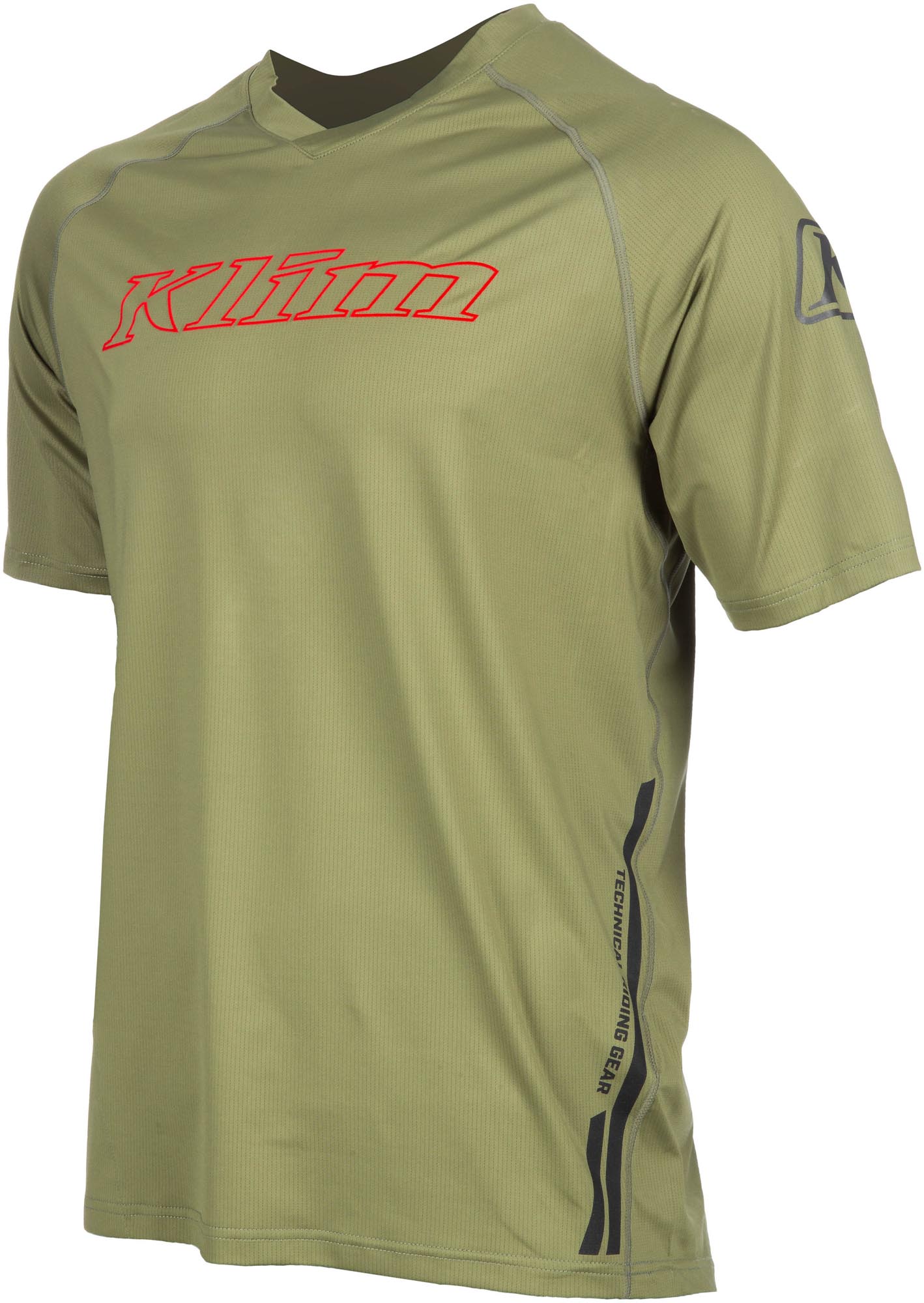 Side view of Klim Revolution Bicycle Jersey, green, Size 2XL for Men