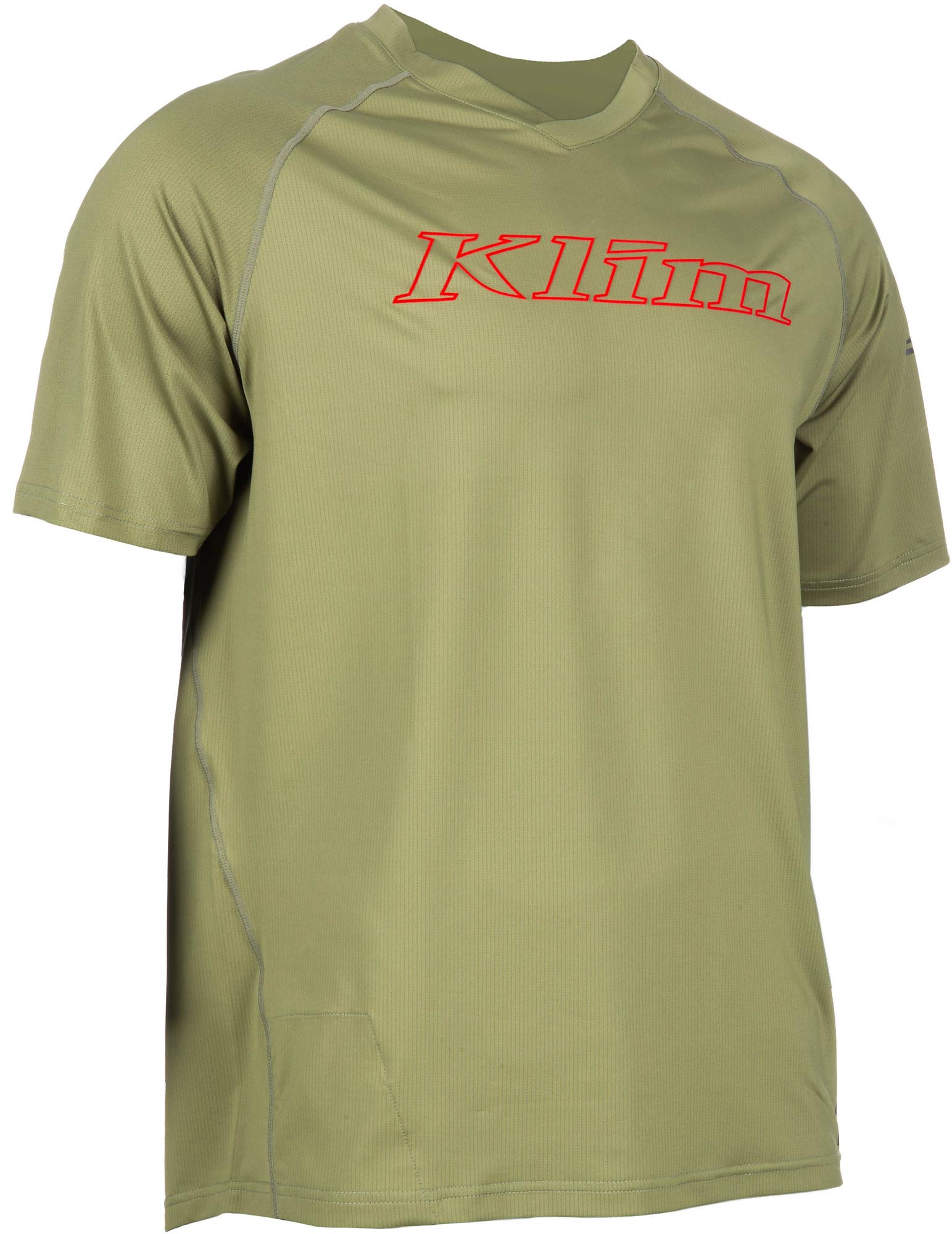 Side view of Klim Revolution Bicycle Jersey, green, Size 2XL for Men