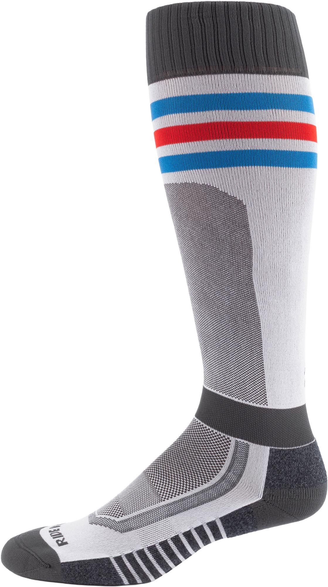 Klim Aggressor Vented Motorsports Socks, Grey-Red-Blue, Size S For Men