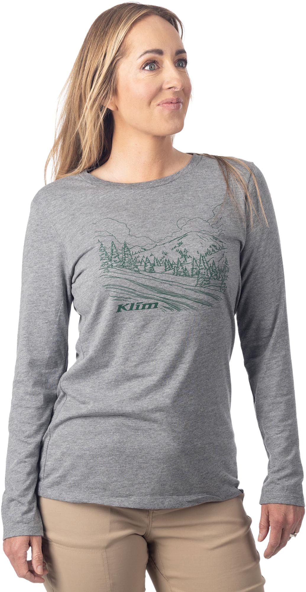 Klim Haven Tri-Blend Ladies Long Sleeve Shirt, Grey, Size Xl For Women