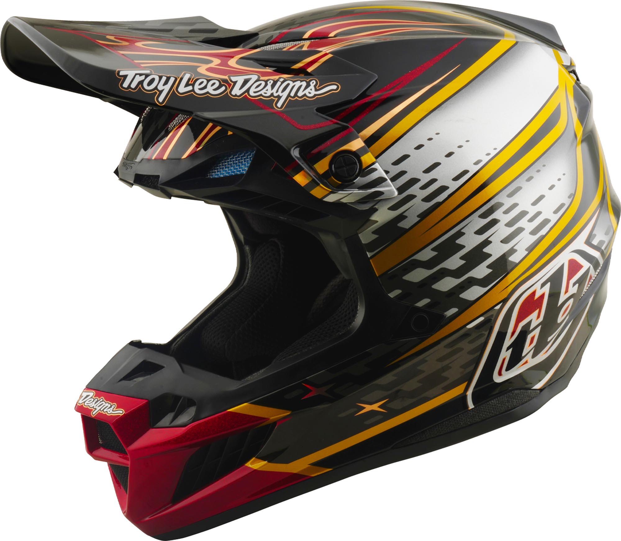 Troy Lee Designs SE5 Composite Mips Wings Motocross Helmet, Black-Grey, Size Xs For Men