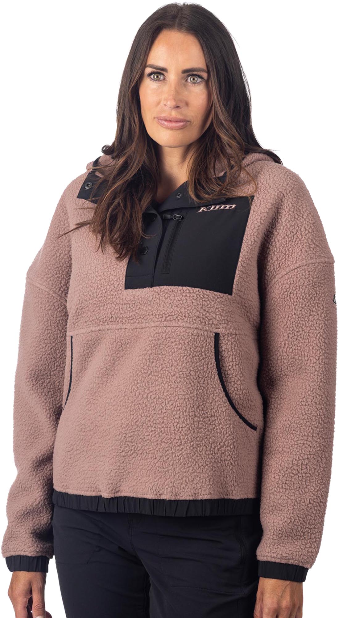 Klim Sira High Pile Ladies Fleece Hoodie, Pink-Purple, Size S For Women