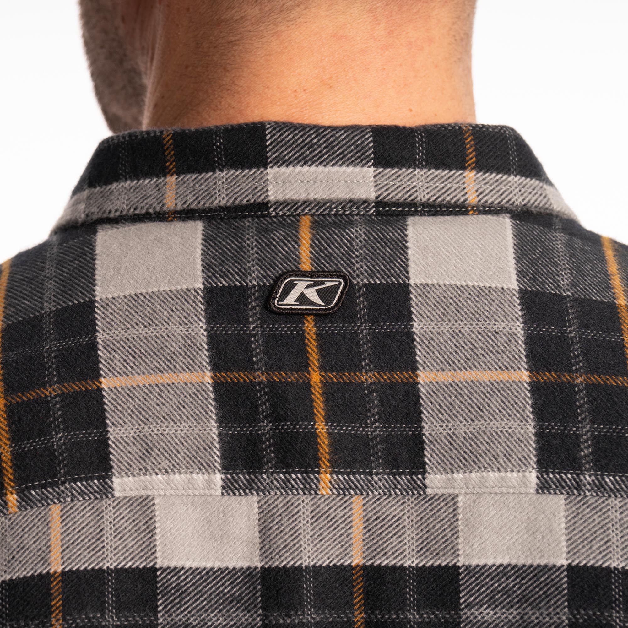 Side view of Klim Owen Flannel Shirt, grey, Size 2XL for Men