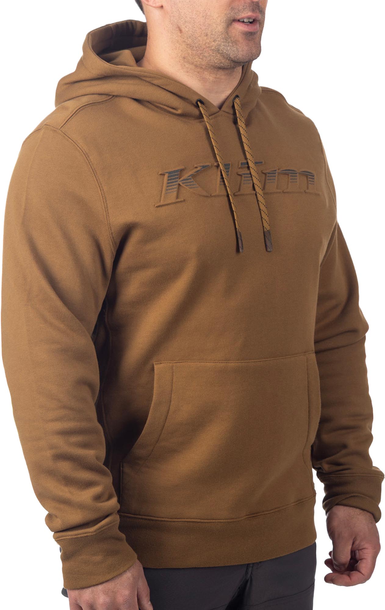 Side view of Klim Alturas Hoodie, brown, Size L for Men