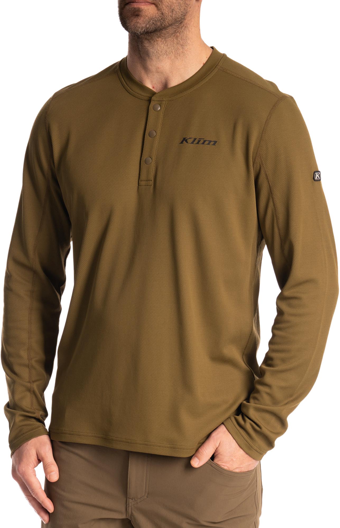 Klim Sidewinder Wool Long Sleeve Shirt, brown, Size XL for Men
