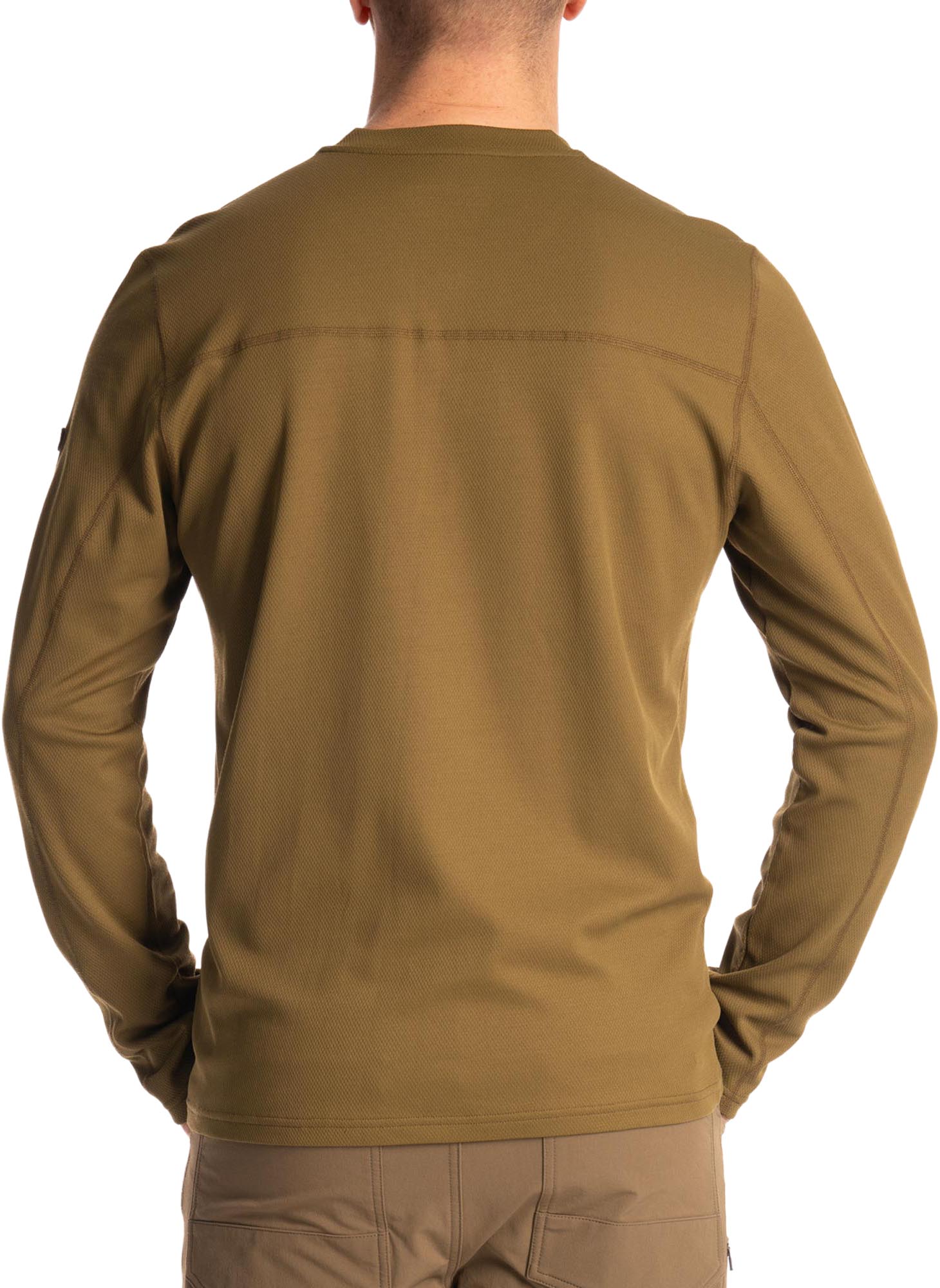 Side view of Klim Sidewinder Wool Long Sleeve Shirt, brown, Size XL for Men