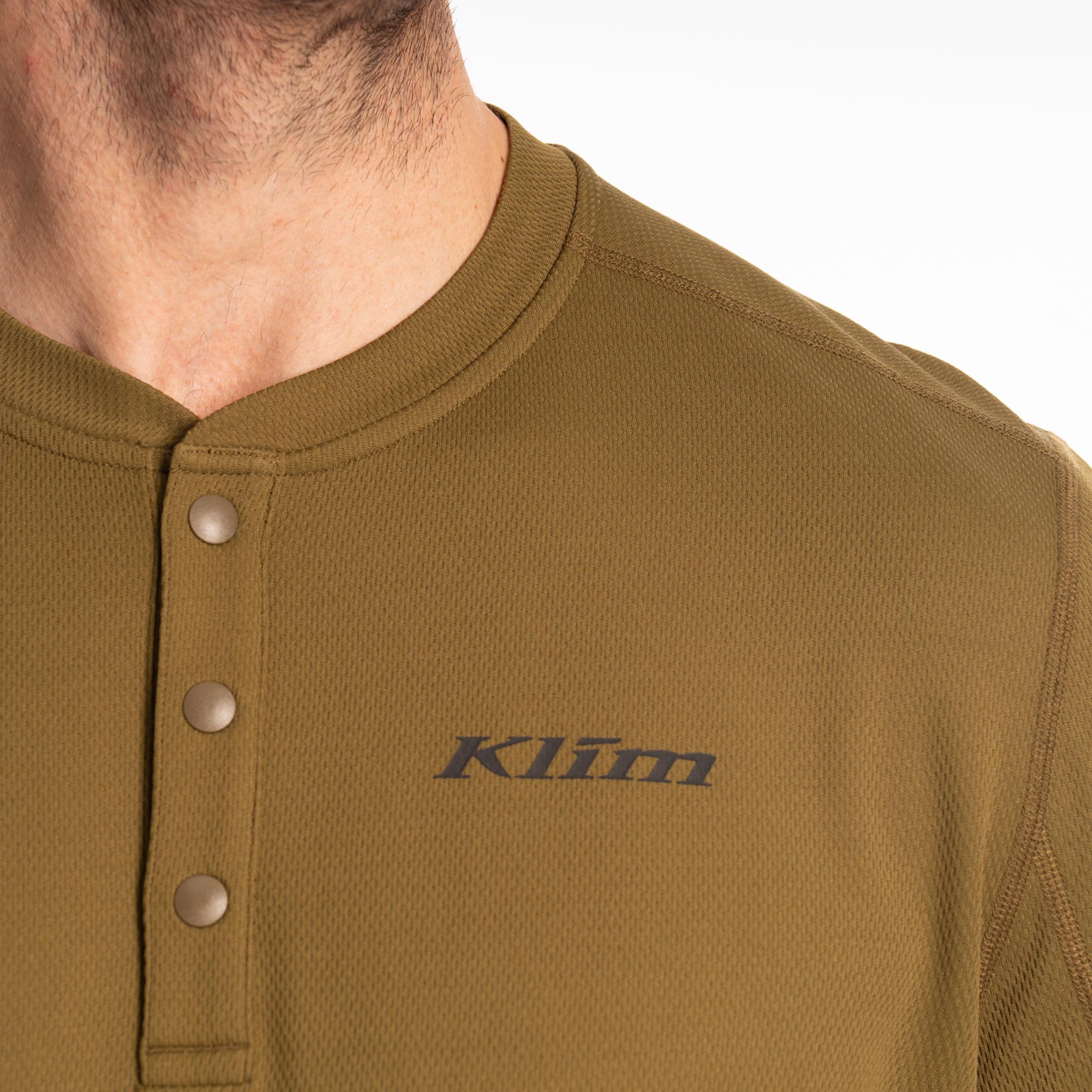 Side view of Klim Sidewinder Wool Long Sleeve Shirt, brown, Size XL for Men