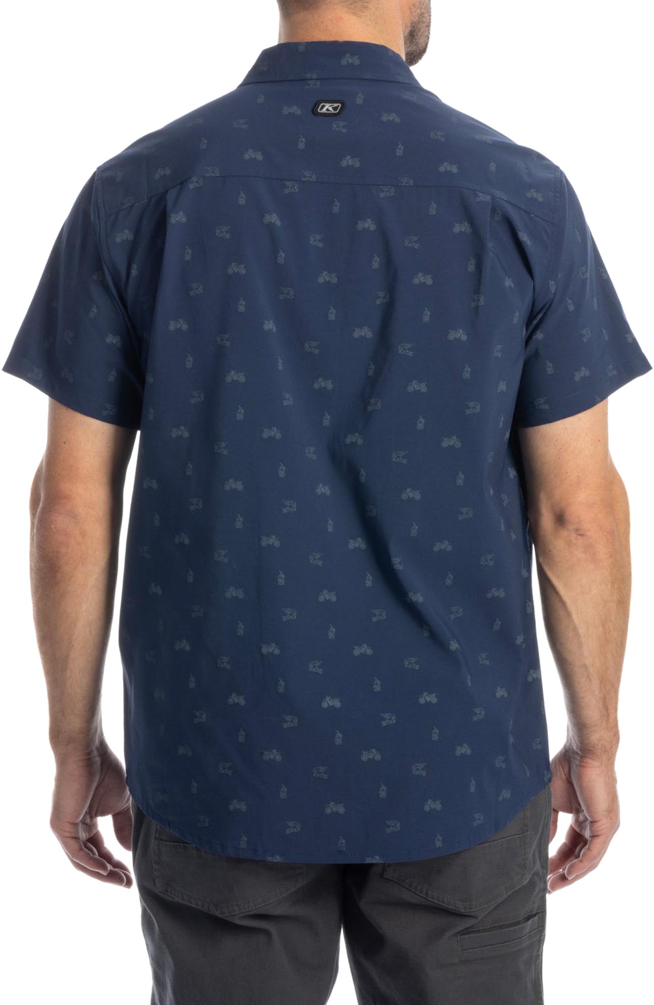 Side view of Klim Rambler Stretch Shirt, blue, Size XL for Men