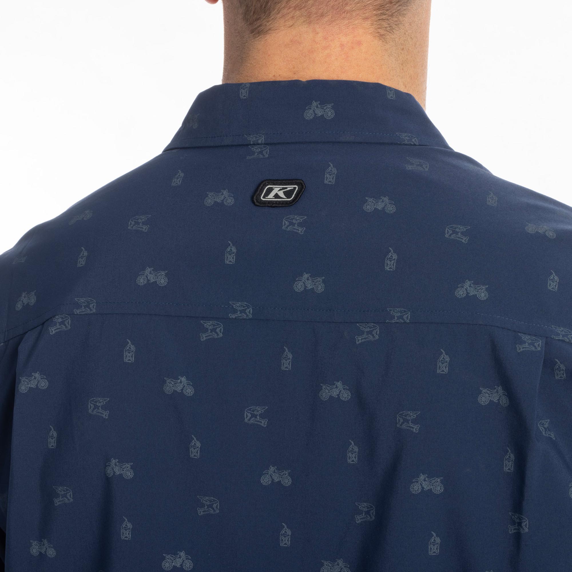 Side view of Klim Rambler Stretch Shirt, blue, Size XL for Men